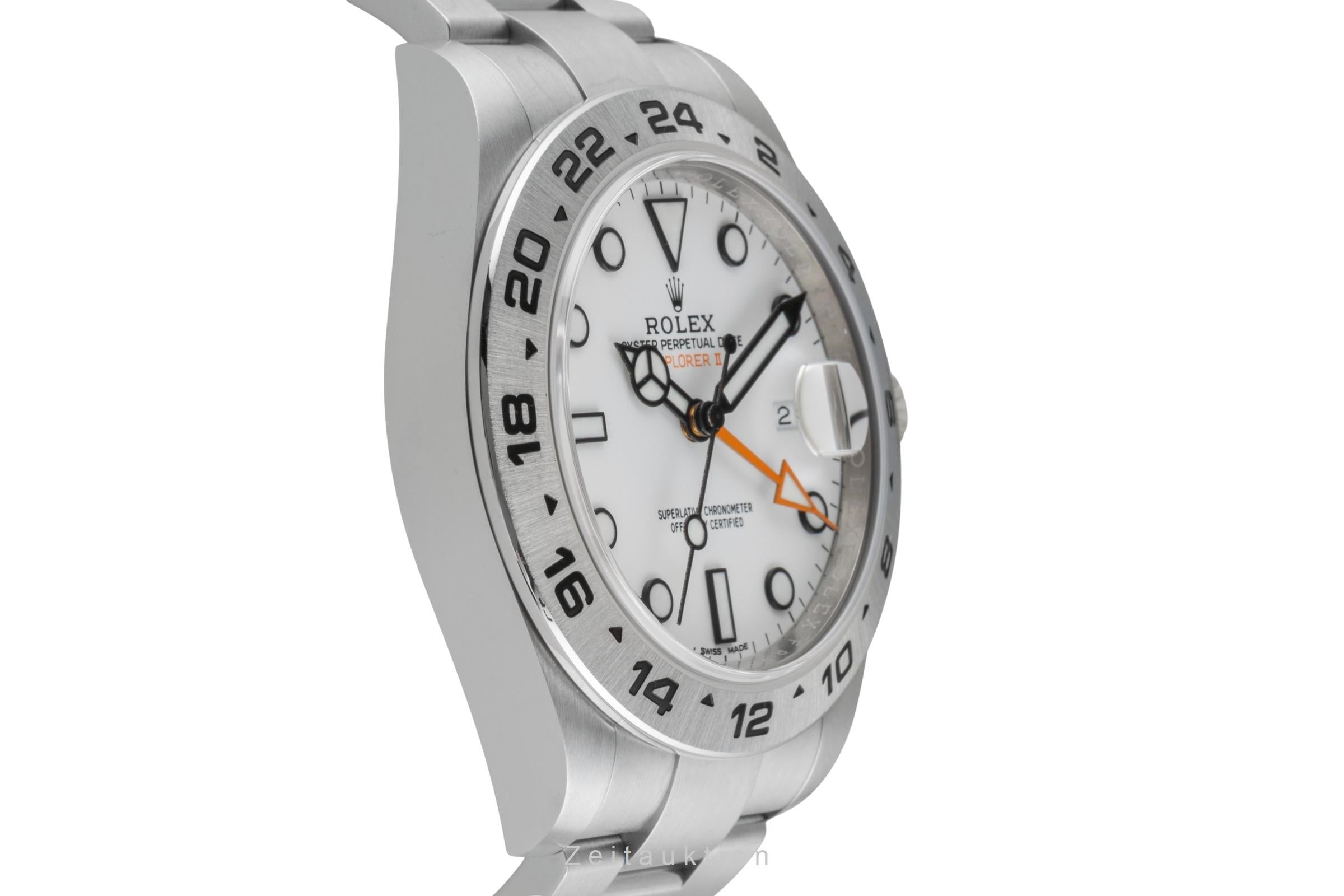 Rolex Explorer II White Dial Oyster Edelstahl Automatik Herrenuhr Ref 216570 B&P [2603236]