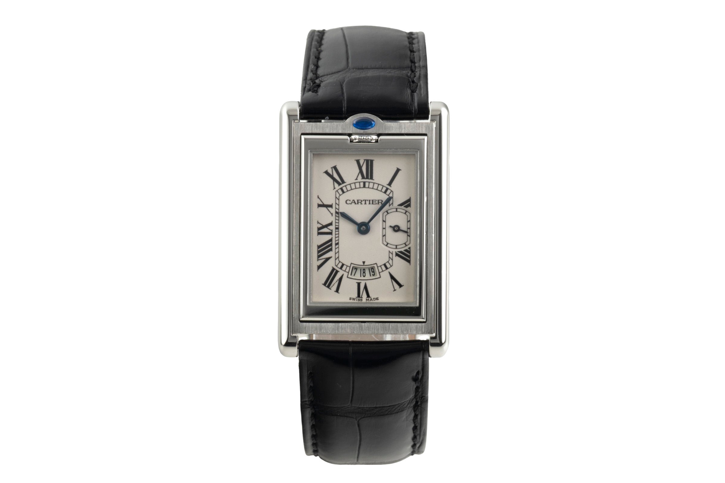 Cartier Tank acero cuarzo reloj para caballeros W1016055  [2603270]