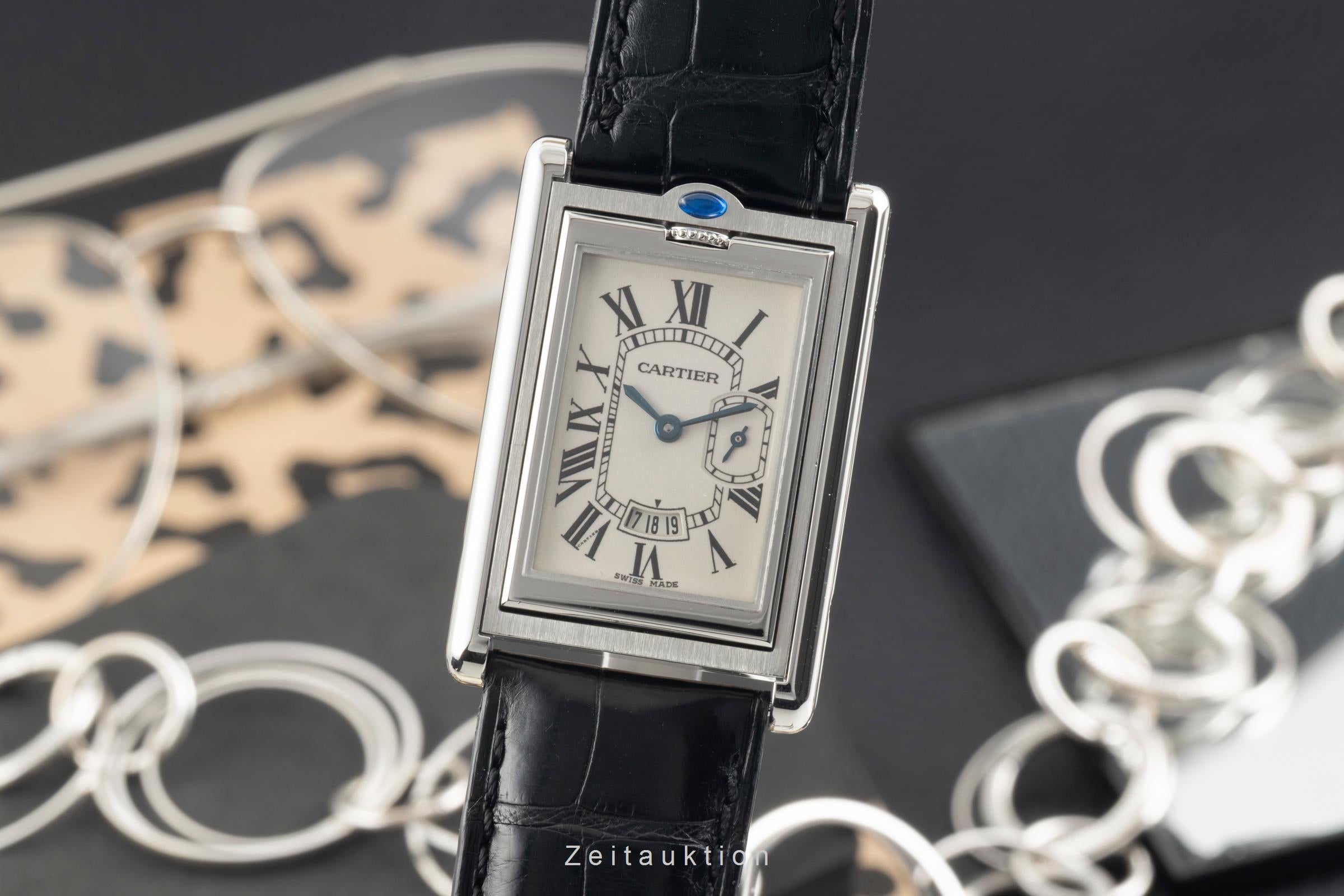 Cartier Tank steel quartz men's watch W1016055  [2603270]