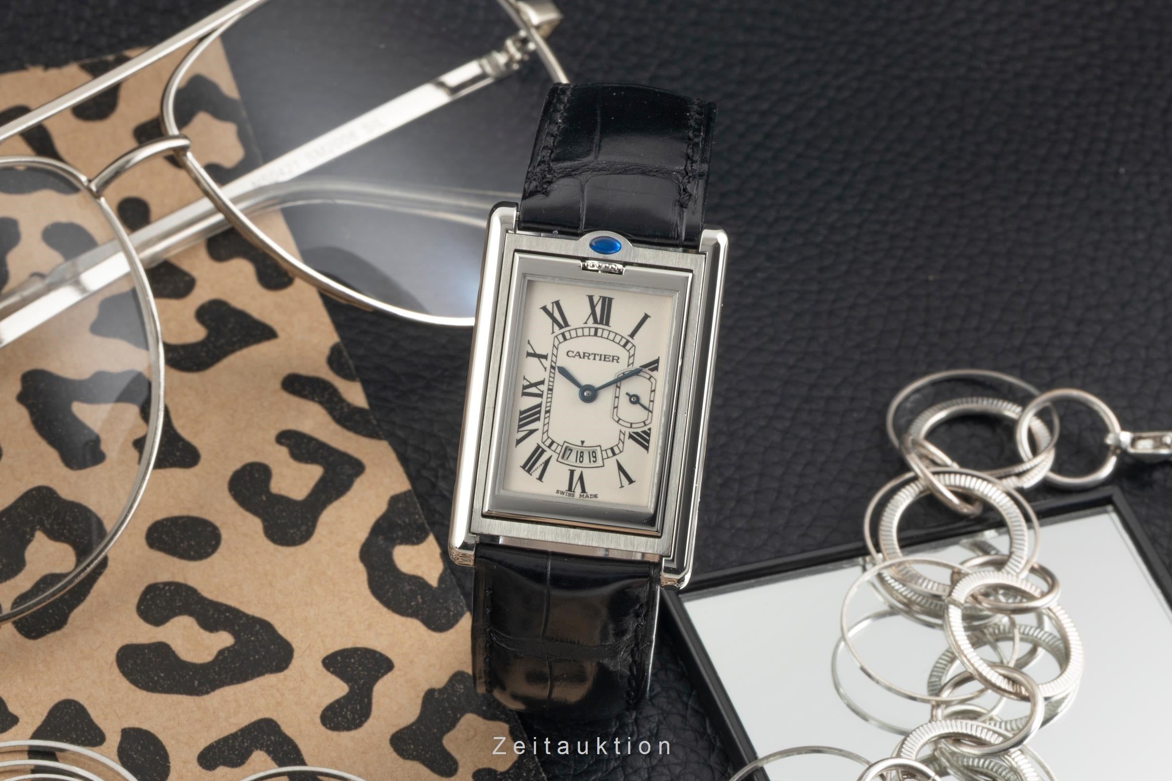 Cartier Tank steel quartz men's watch W1016055  [2603270]