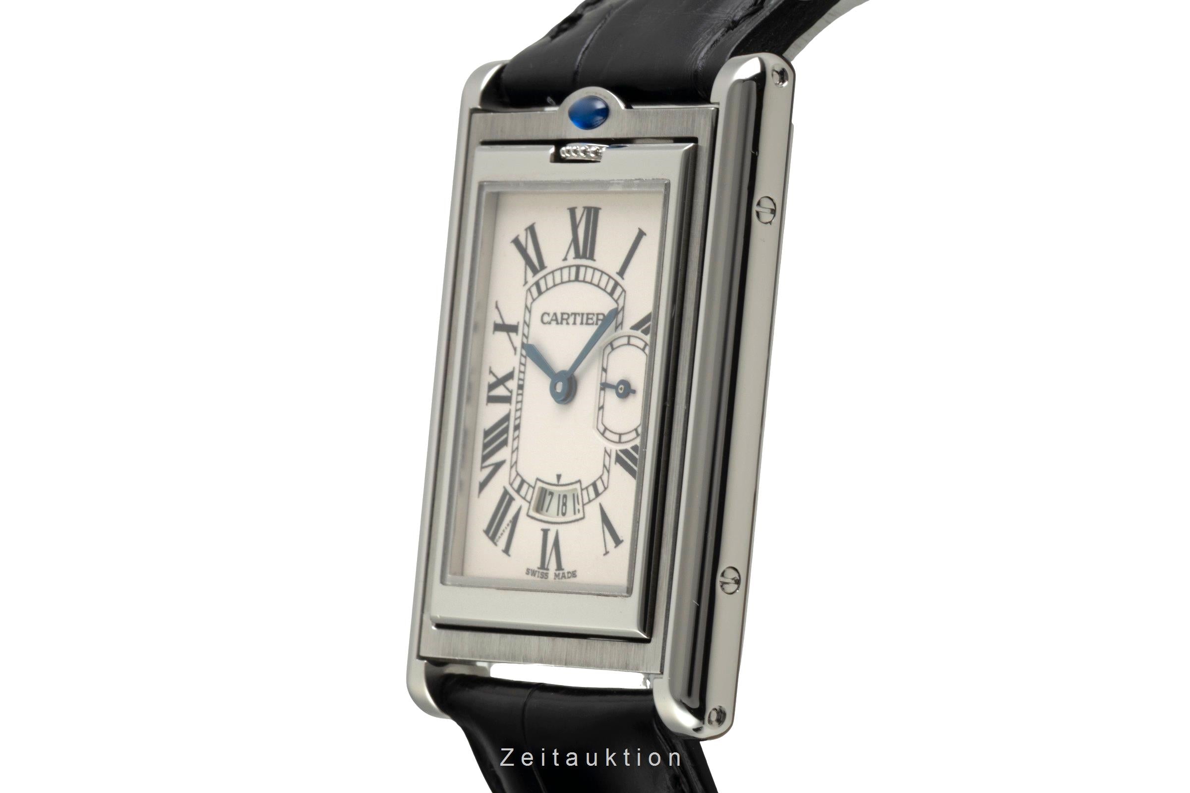 Cartier Tank steel quartz men's watch W1016055  [2603270]