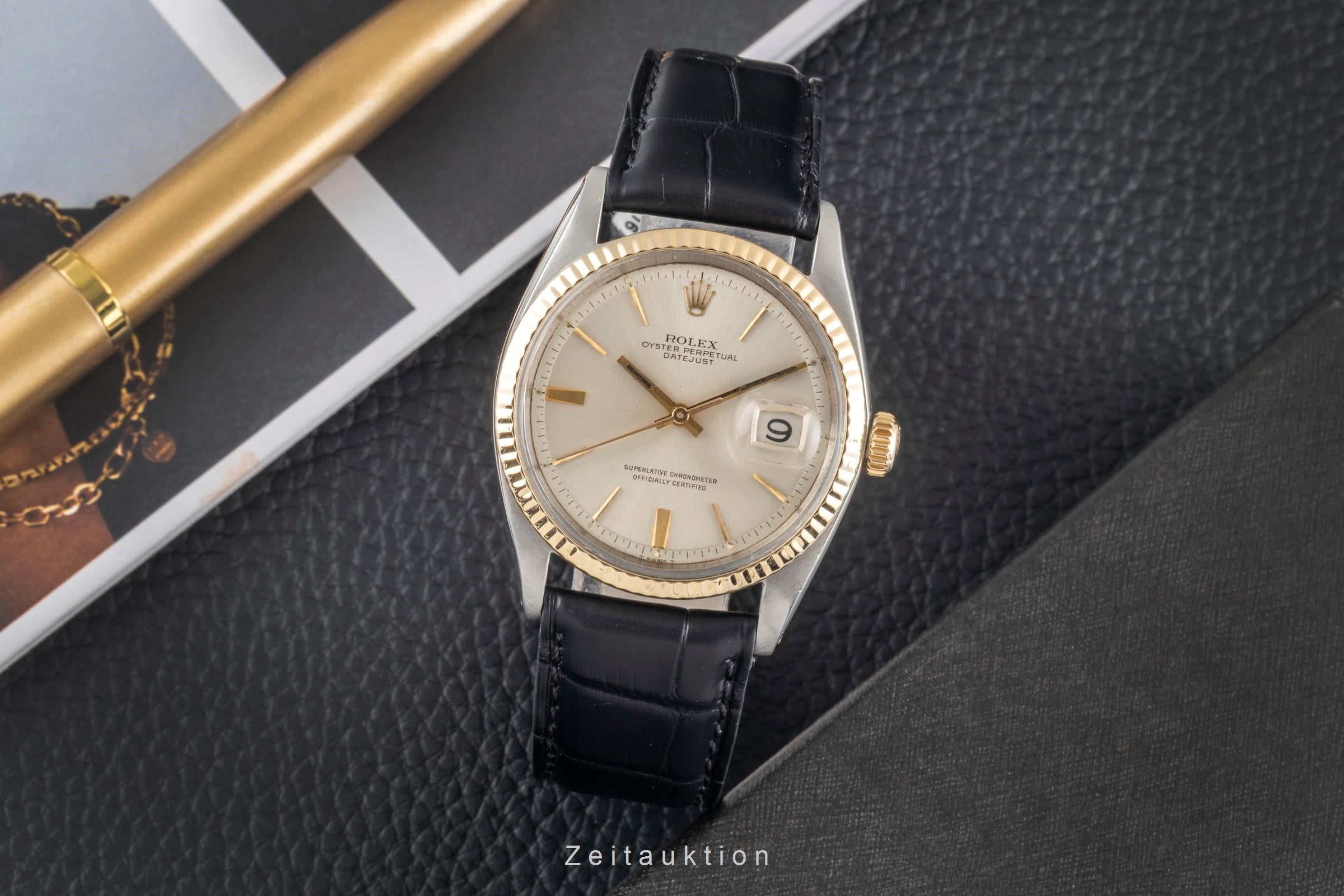 Rolex Datejust 36 Pie Pan Dial Stahl Gold Automatik Herrenuhr Ref. 1601 Vintage [2603271]