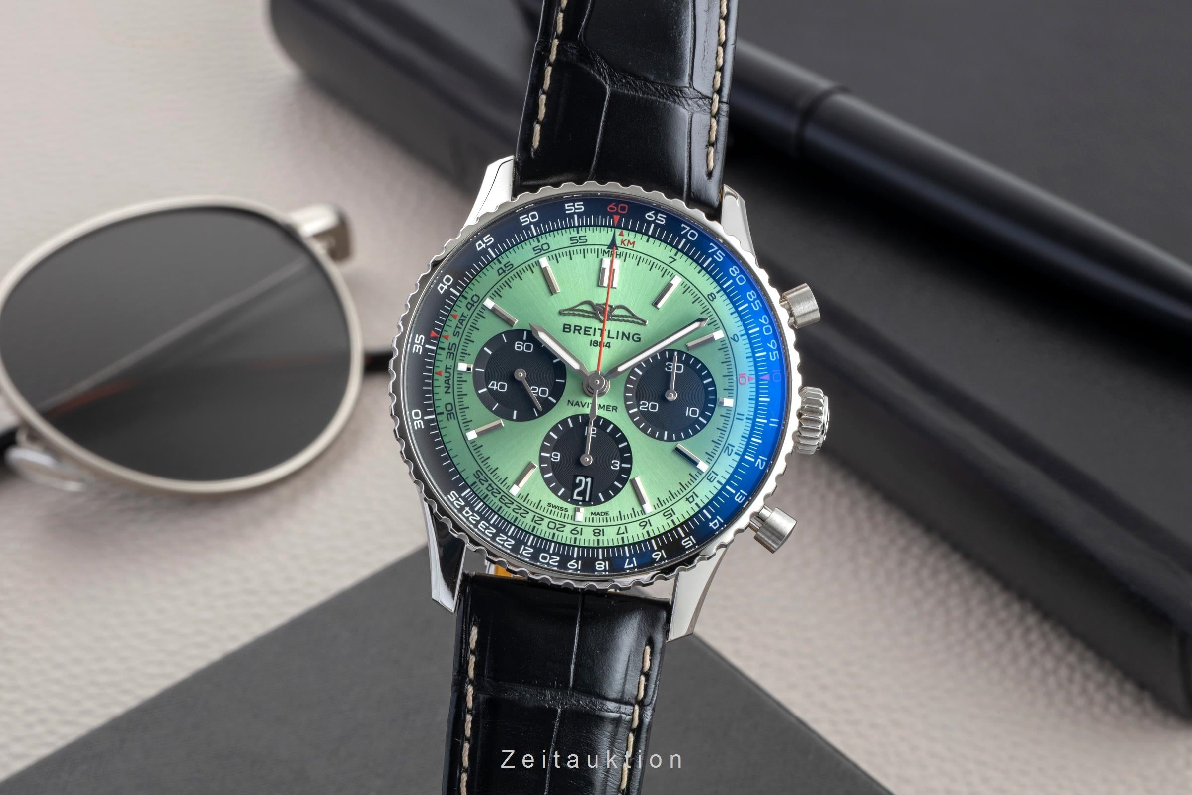 Breitling Navitimer B01 Chronograph 43 Green Stahl Automatik Ref. AB0138241L1P1 [2603296]