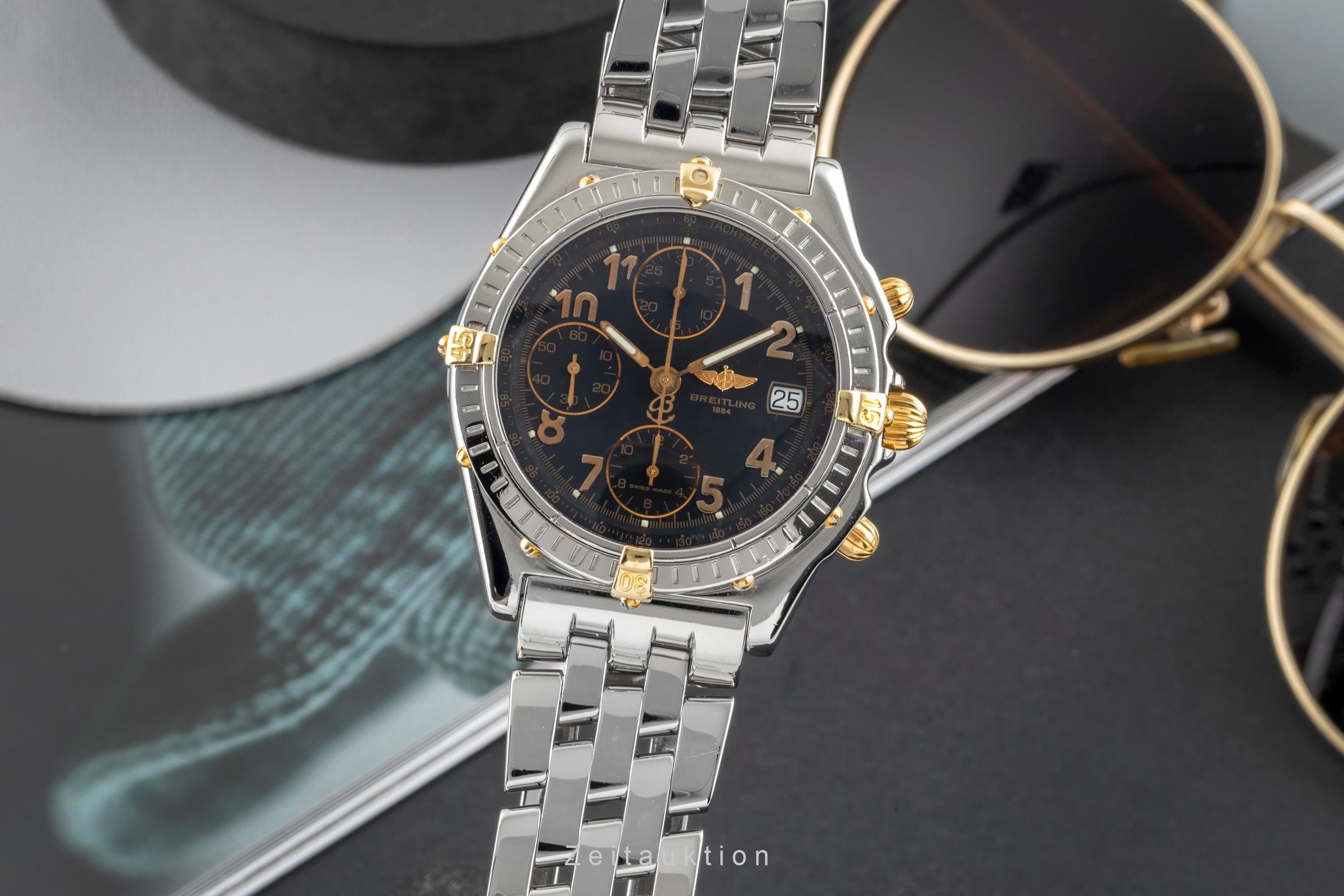 Breitling Chronomat chronograph gilt / steel automatic men's watch B13050.1  [2603300]