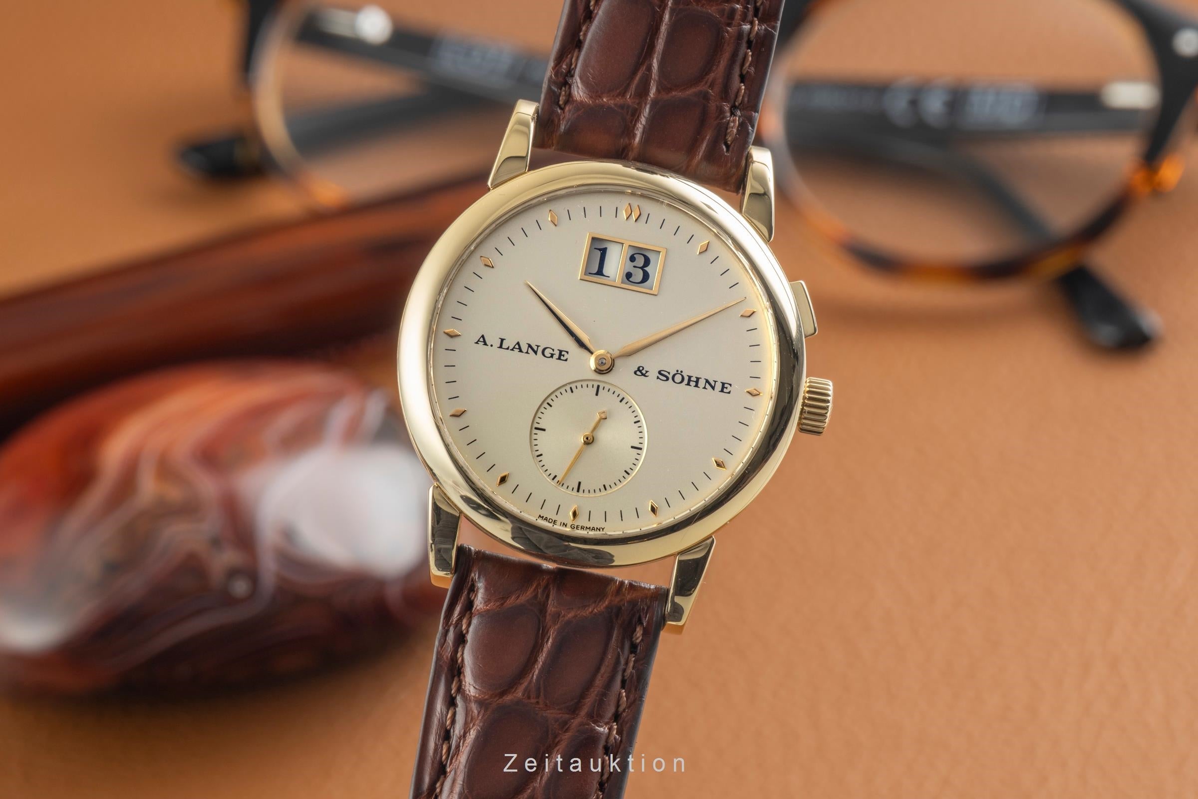 A. Lange & Söhne Saxonia 18 ct gold manual winding Kal. L 941.3