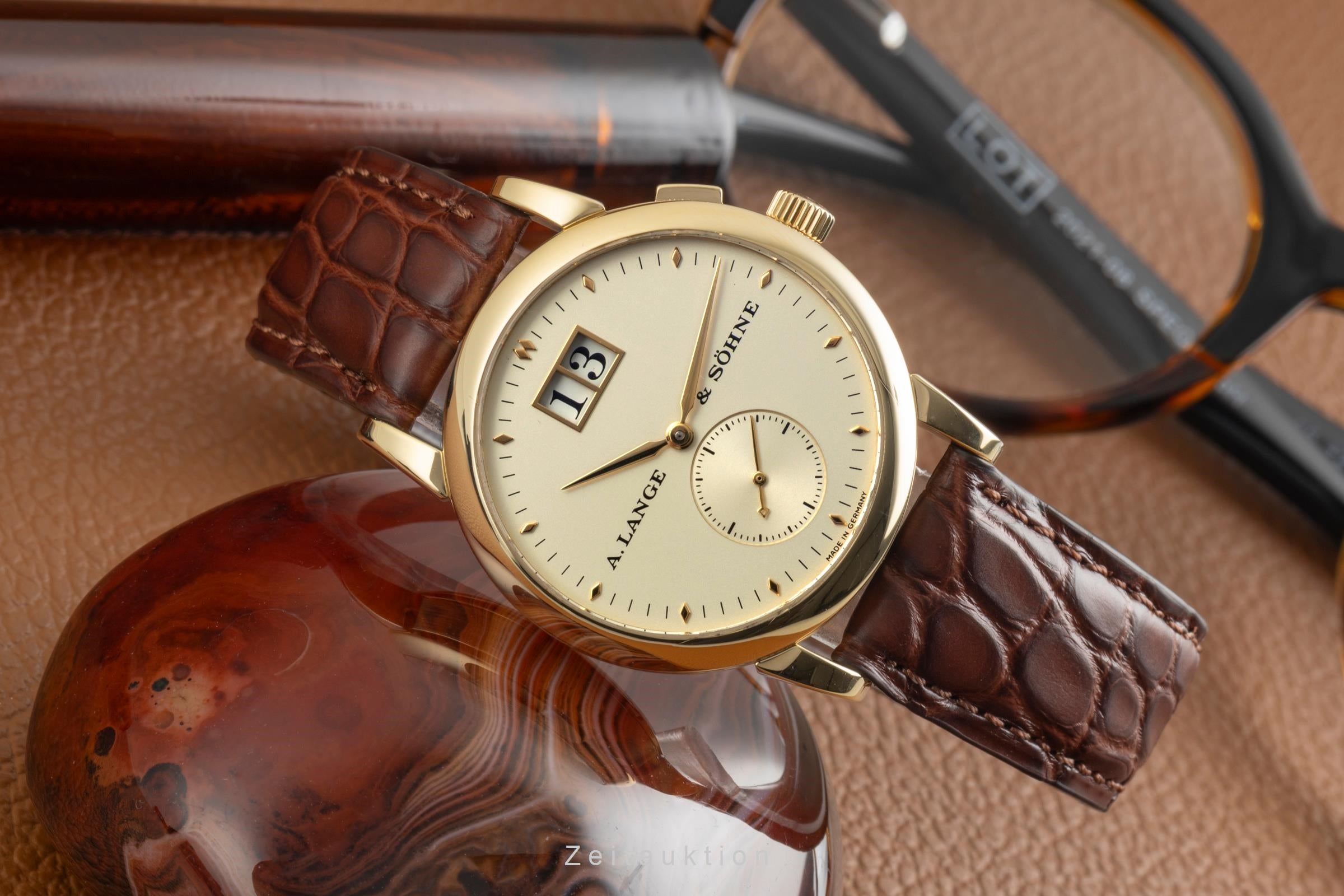 A. Lange & Söhne Saxonia 18 ct gold manual winding Kal. L 941.3