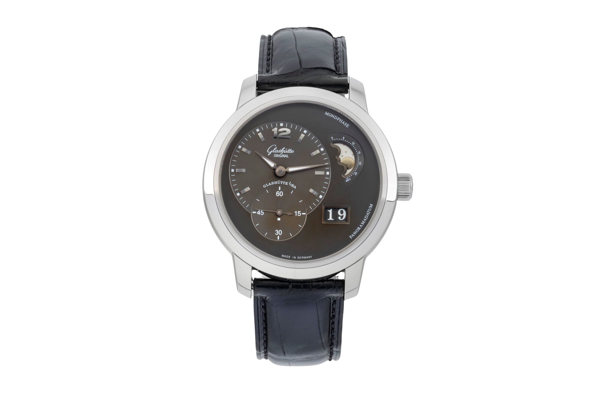Glashütte PanoMaticLunar acciaio automatismo orologio da uomo 90-02-36-12-05  [2603360]