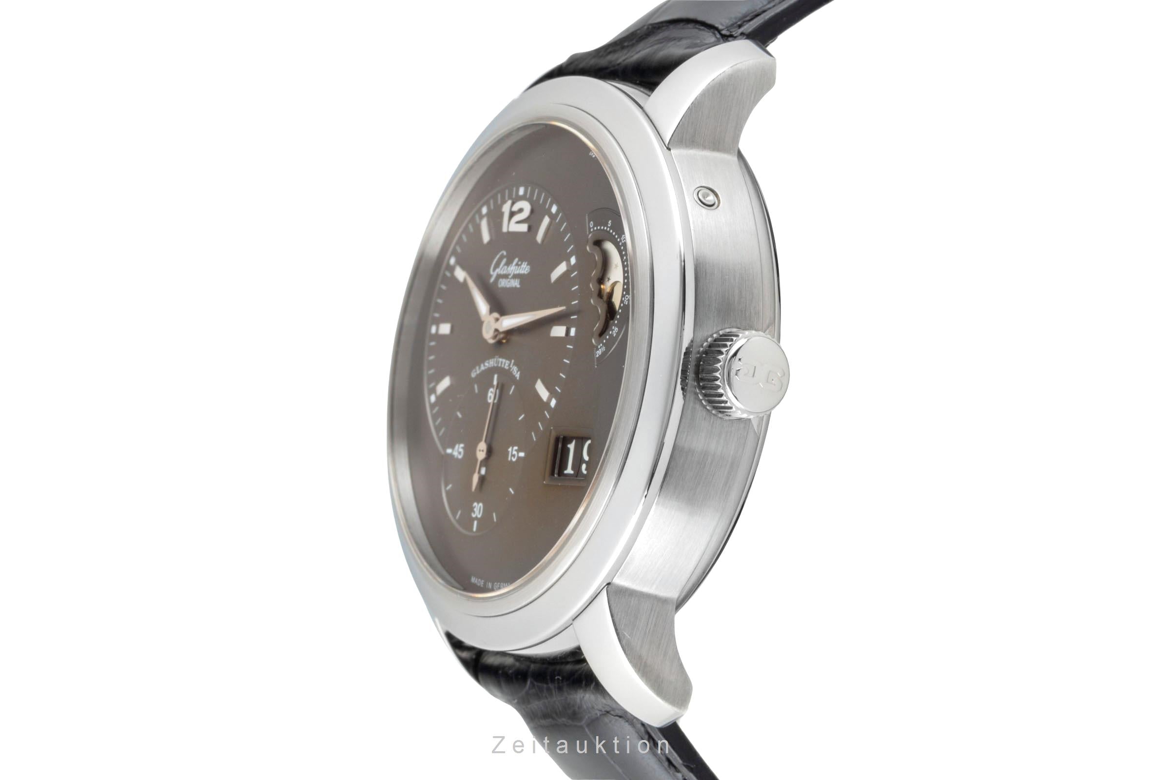 Glashütte PanoMaticLunar acero automático reloj para caballeros 90-02-36-12-05  [2603360]