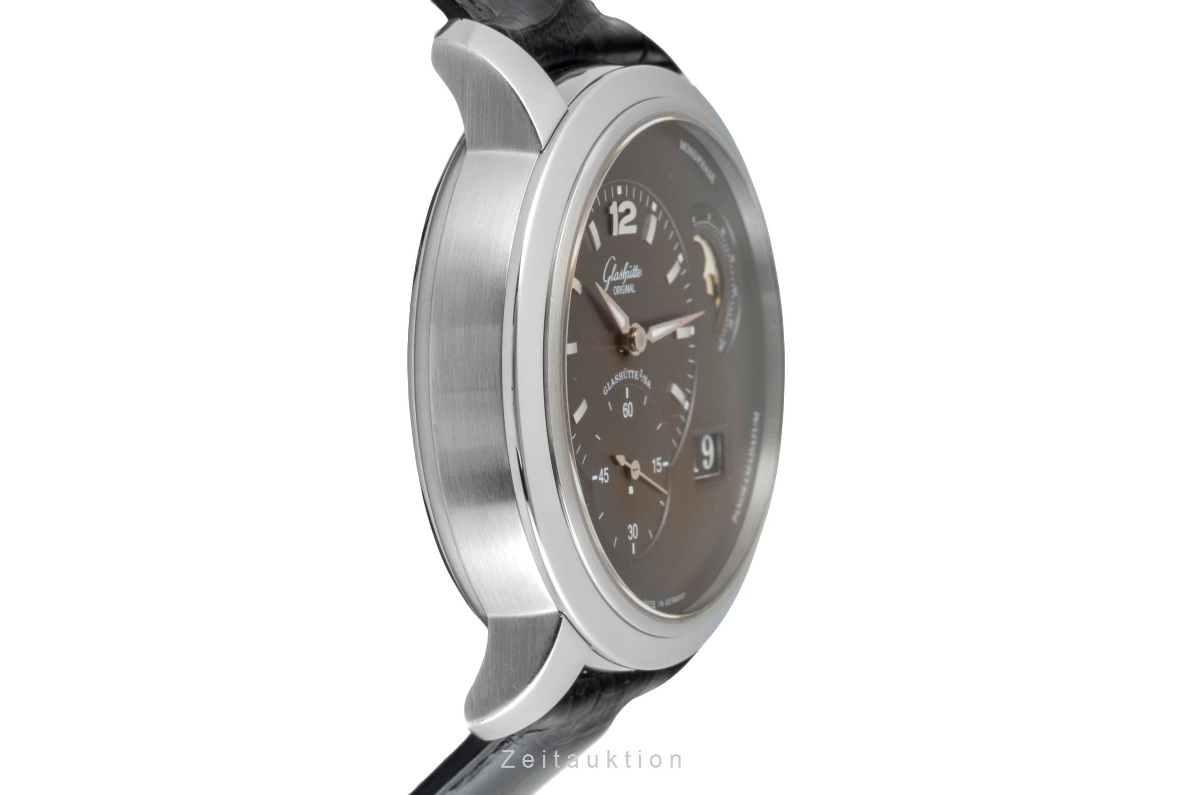 Glashütte PanoMaticLunar acero automático reloj para caballeros 90-02-36-12-05  [2603360]