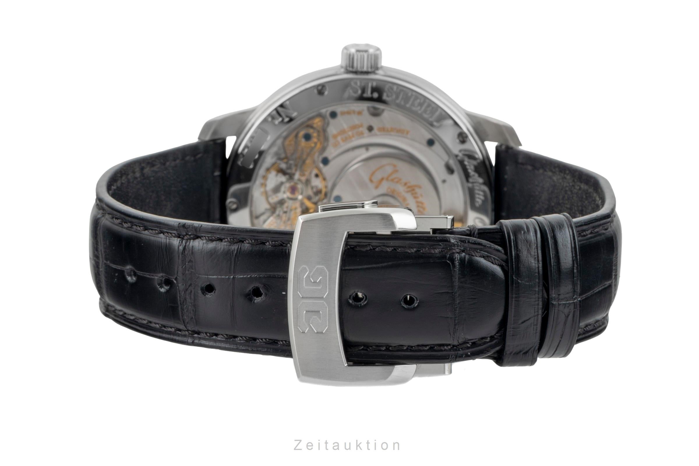 Glashütte PanoMaticLunar acero automático reloj para caballeros 90-02-36-12-05  [2603360]