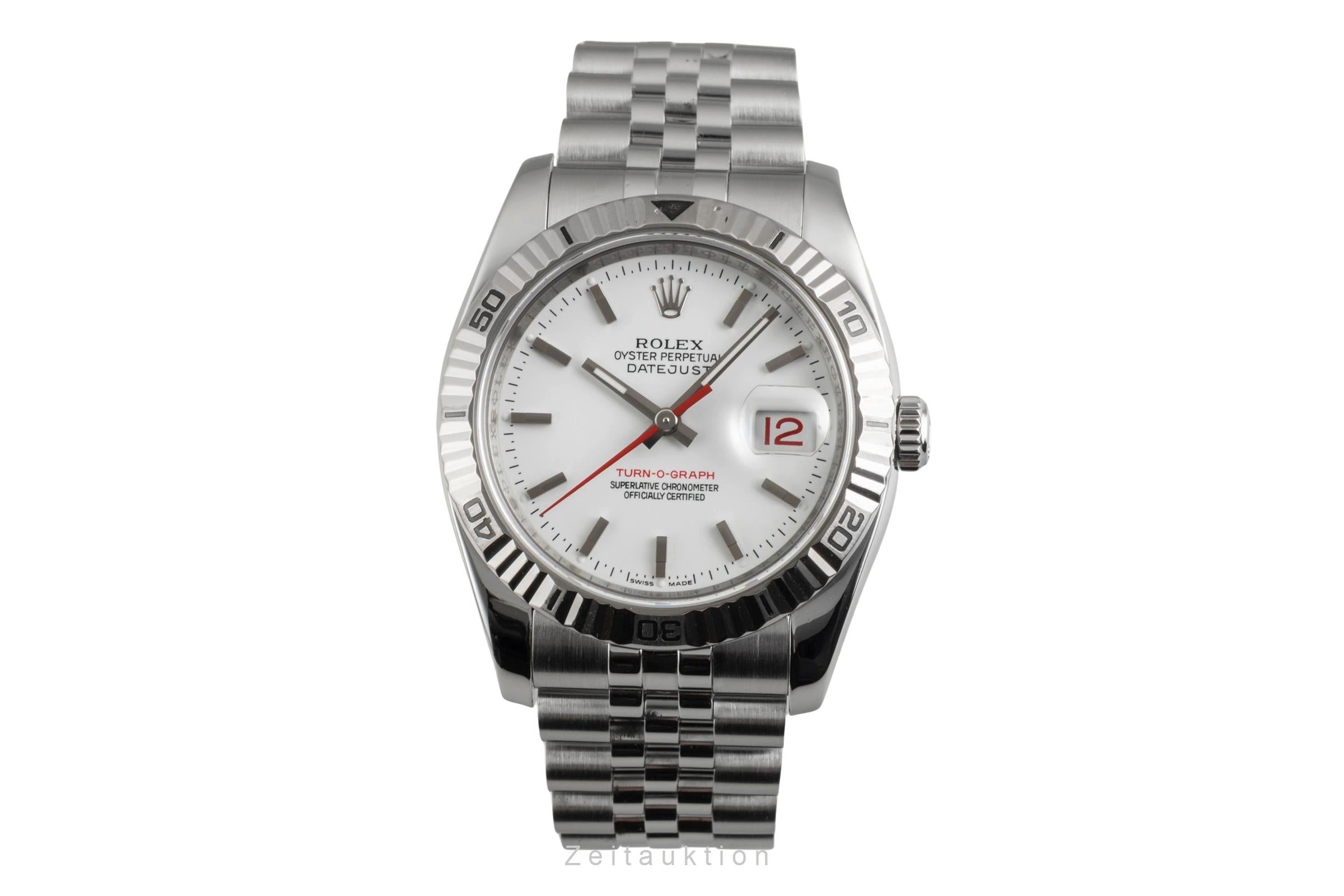 Rolex Datejust Turn-O-Graph acero / oro blanco automático reloj para caballeros 116264  [2603363]