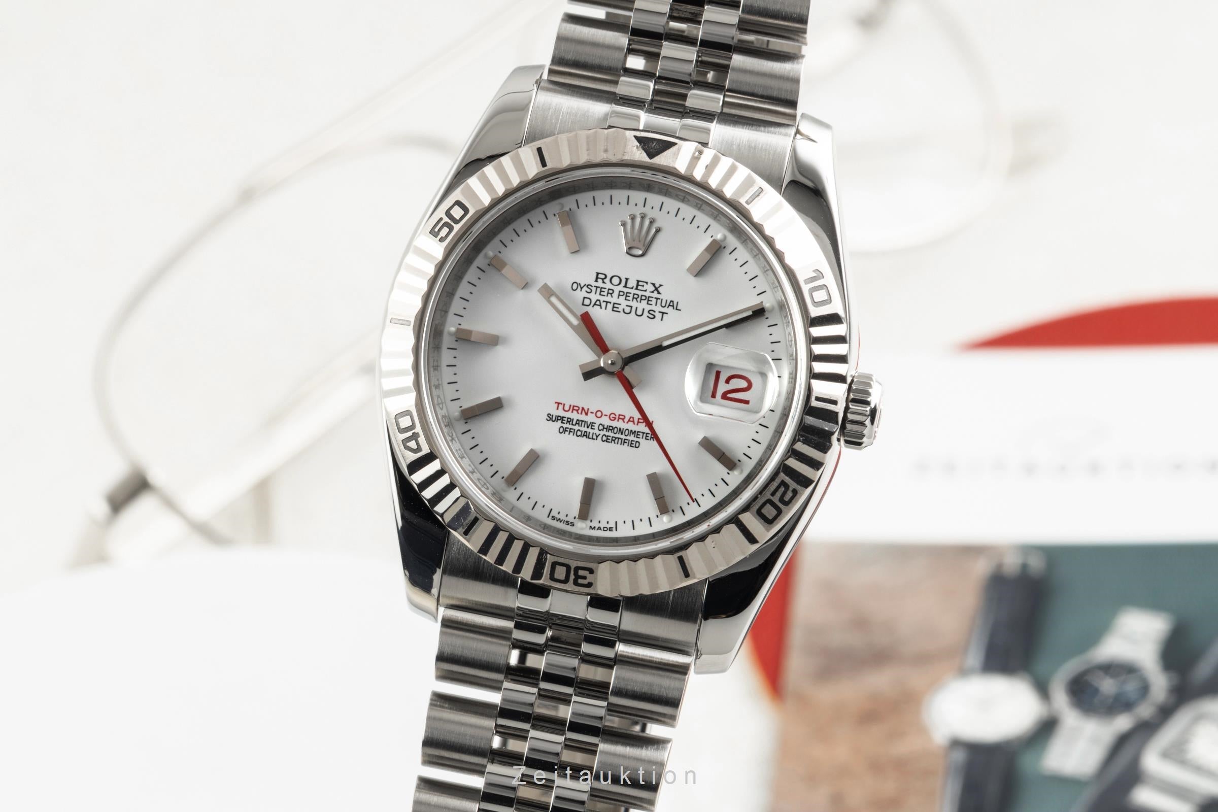 Rolex Datejust Turn-O-Graph acero / oro blanco automático reloj para caballeros 116264  [2603363]