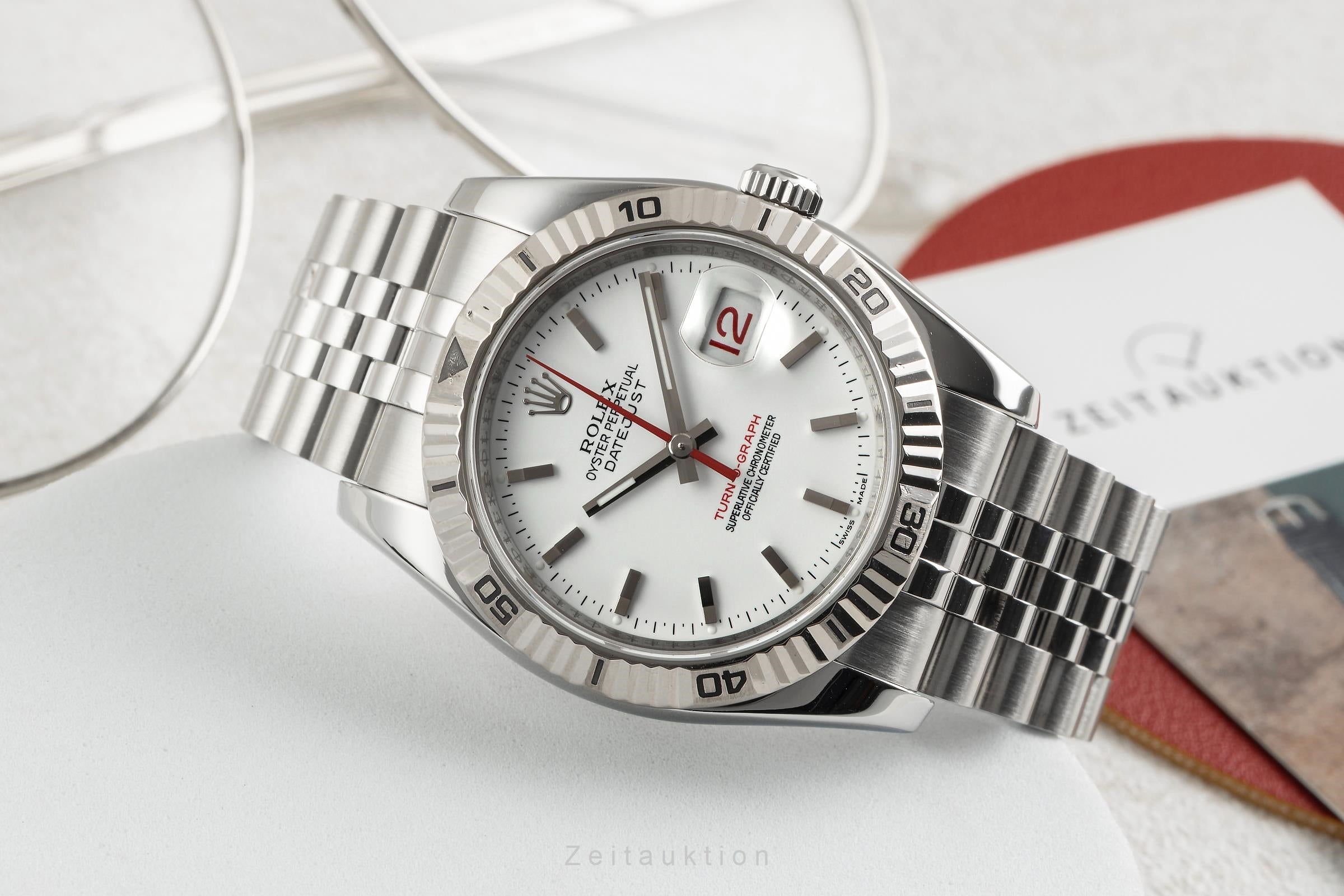 Rolex Datejust Turn-O-Graph acero / oro blanco automático reloj para caballeros 116264  [2603363]