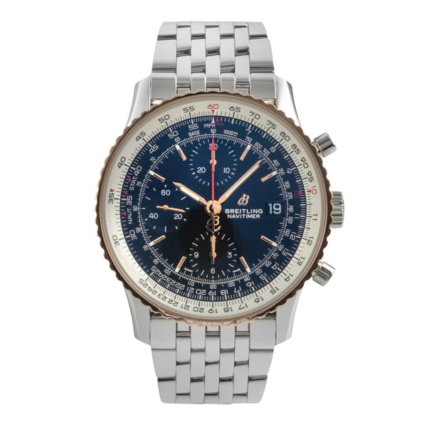 Breitling Navitimer 01 chronograph steel / gold automatic men's watch U13324211B1A1  [2603364]