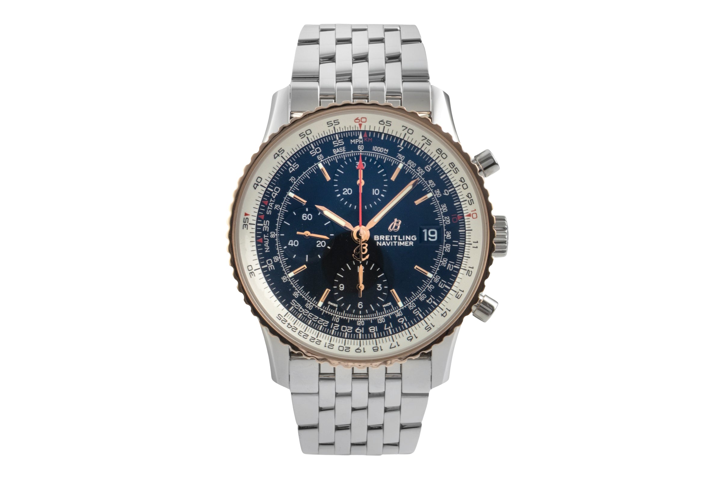 Breitling Navitimer 01 chronograph steel / gold automatic men's watch U13324211B1A1  [2603364]