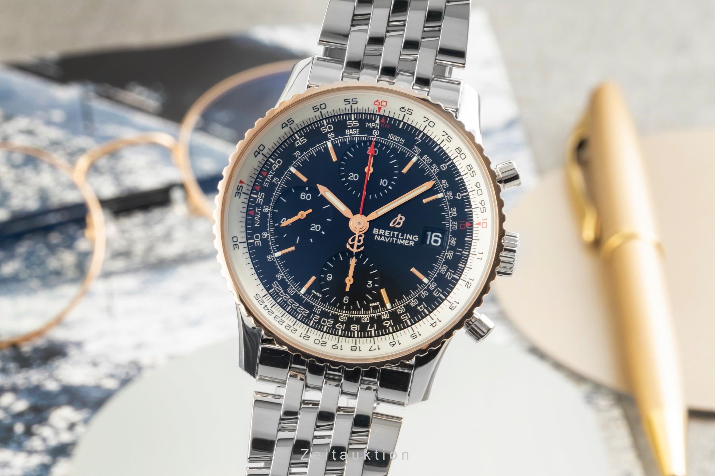 Breitling Navitimer 01 chronograph steel / gold automatic men's watch U13324211B1A1  [2603364]