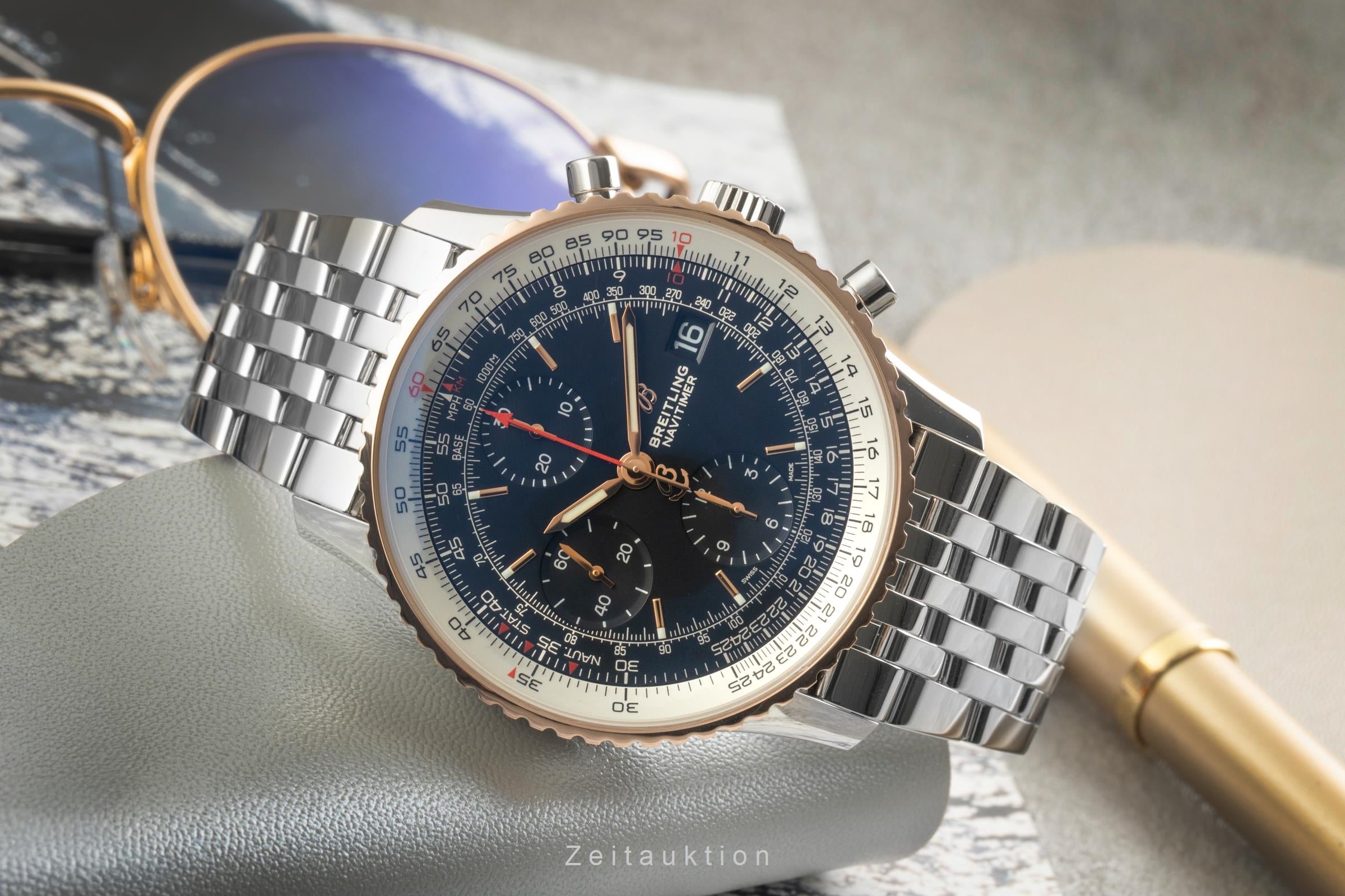 Breitling Navitimer 01 chronograph steel / gold automatic men's watch U13324211B1A1  [2603364]