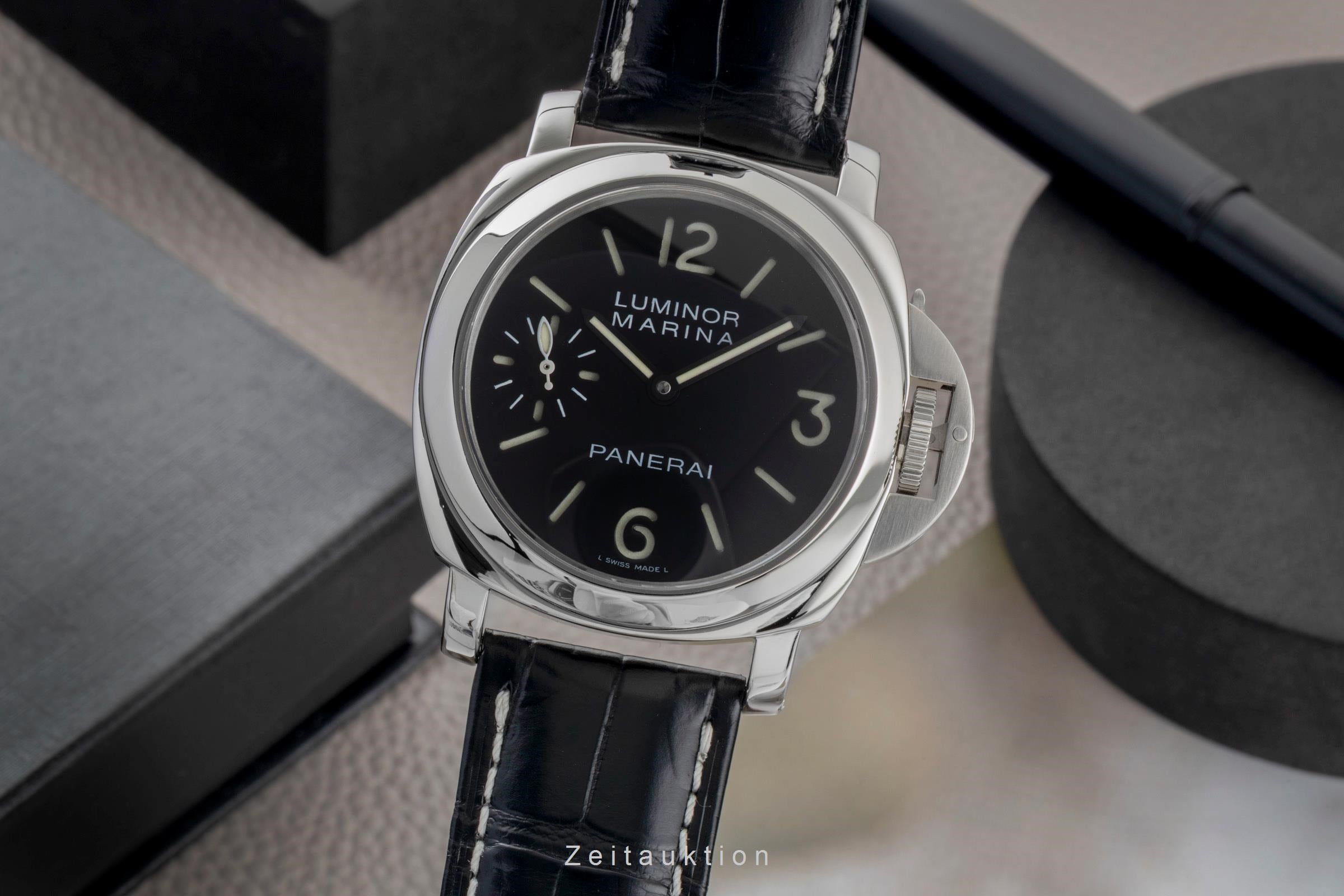 Panerai Luminor Marina Edelstahl Automatik Herrenuhr Ref. PAM00111 B&P 2015 [2603370]
