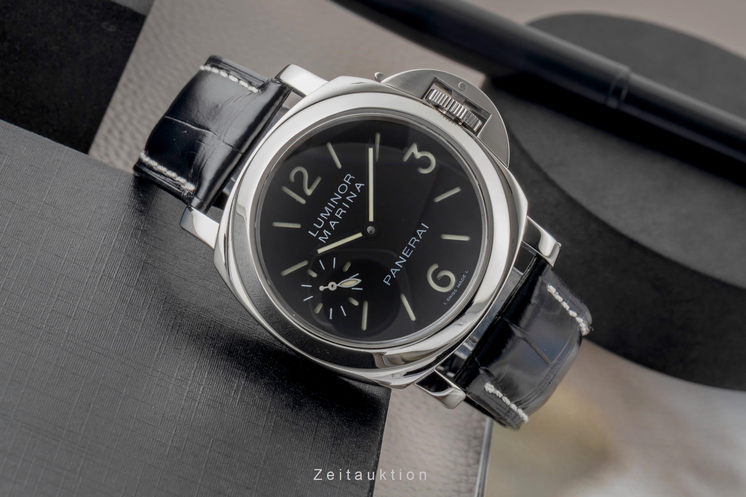 Panerai Luminor Marina Edelstahl Automatik Herrenuhr Ref. PAM00111 B&P 2015 [2603370]