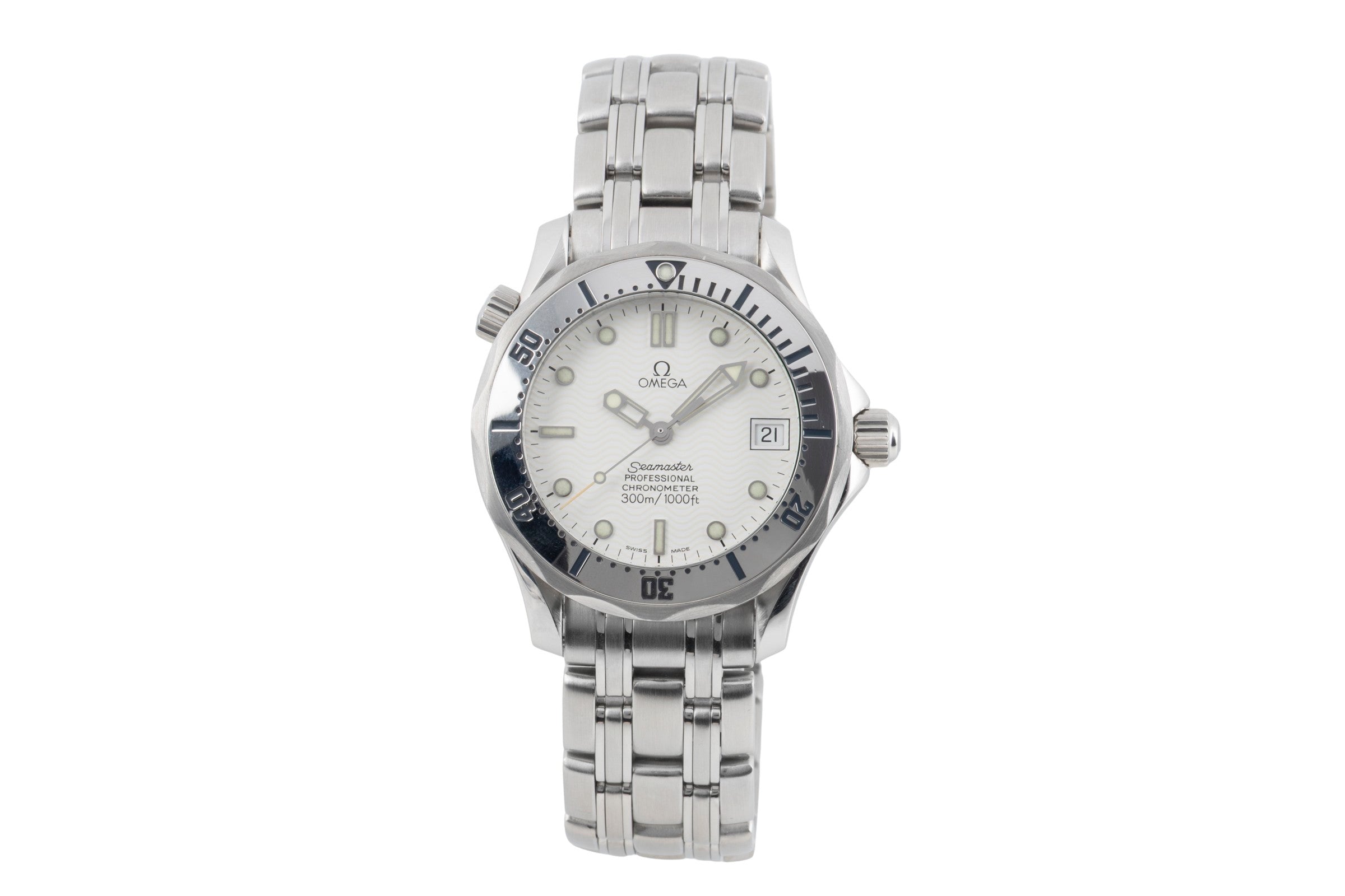 Omega Seamaster Diver 300M White Dial Automatik Stahl Herrenuhr Ref. 2552.20.00 [2603380]