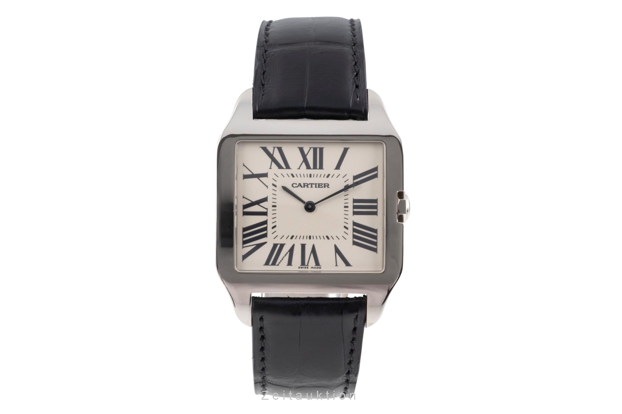 Cartier Santos Dumont oro blanco de 18 quilates cuerda manual reloj para caballeros W2007051  [2603385]