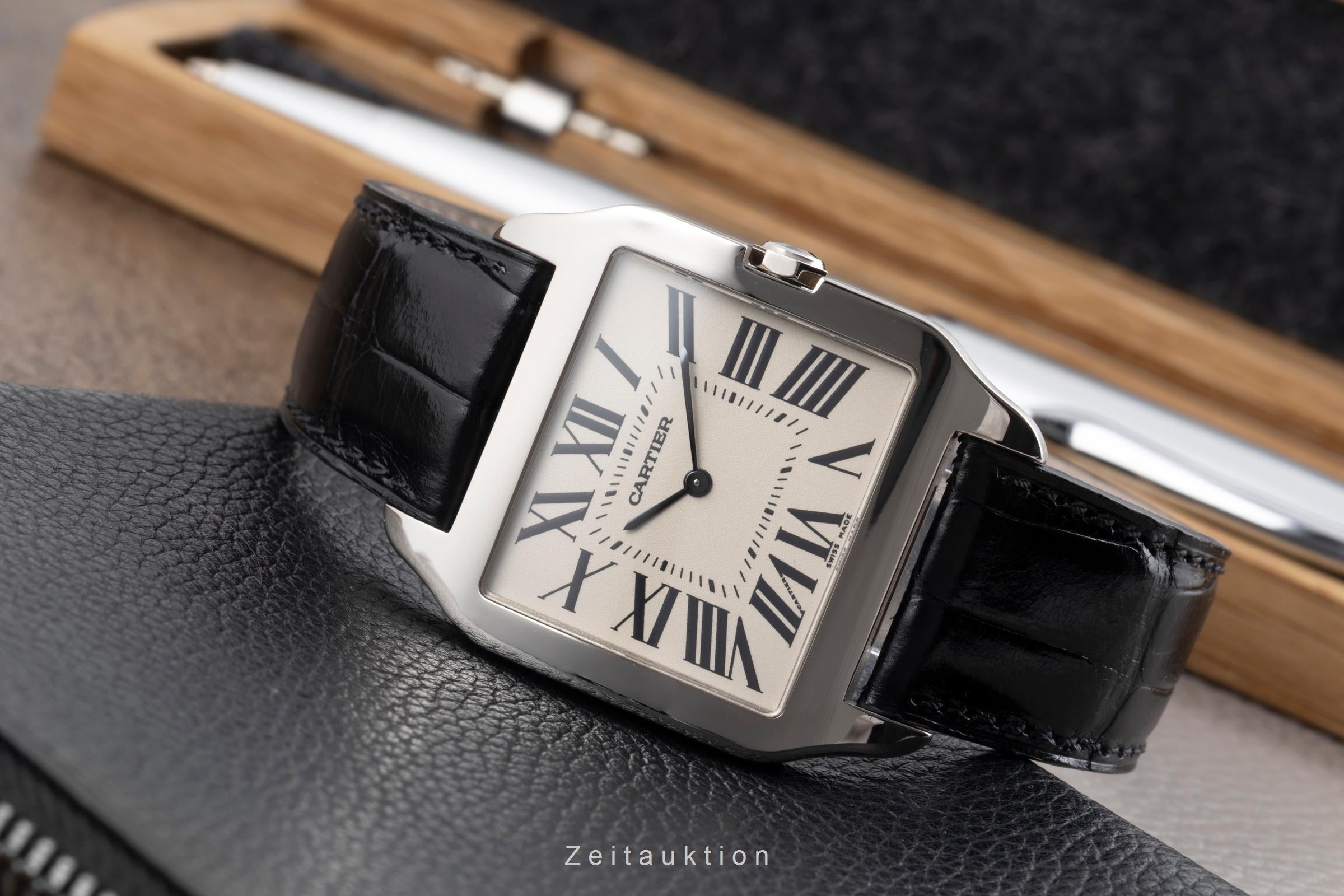 Cartier Santos Dumont oro blanco de 18 quilates cuerda manual reloj para caballeros W2007051  [2603385]