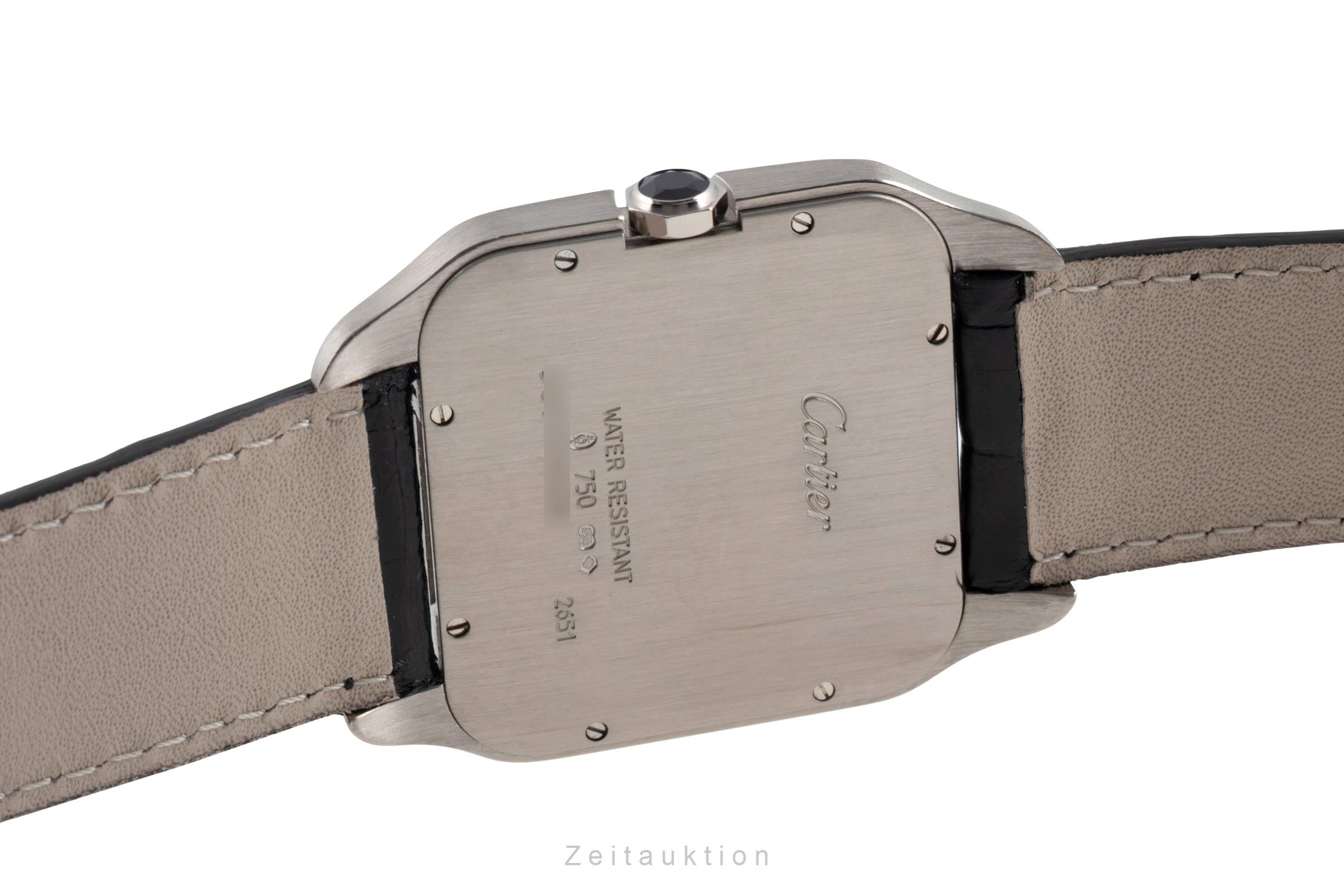 Cartier Santos Dumont oro blanco de 18 quilates cuerda manual reloj para caballeros W2007051  [2603385]