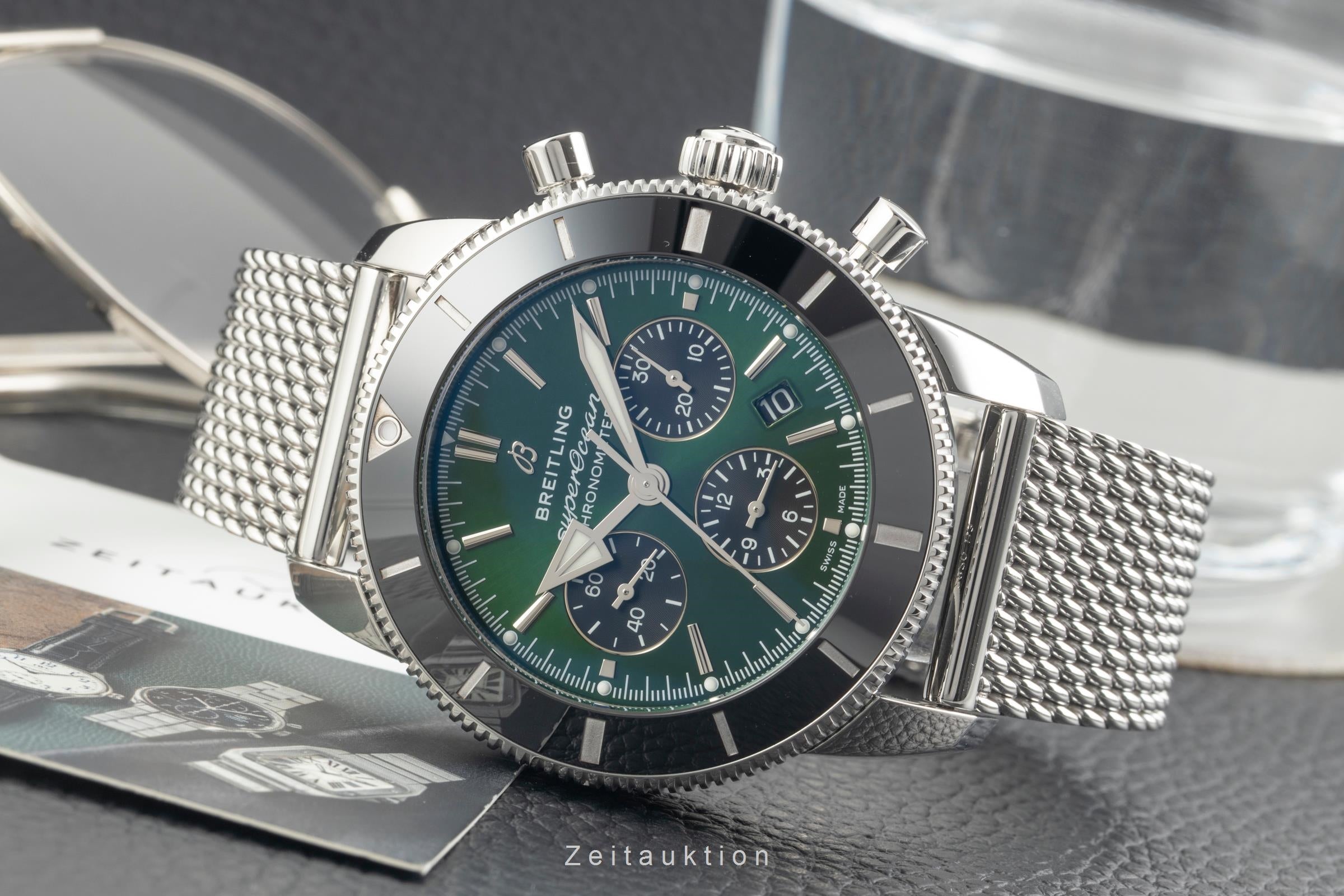 Breitling Superocean 44 Heritage II Green Chronograph Ref. AB01621A1L1S1 B&P [2603400]