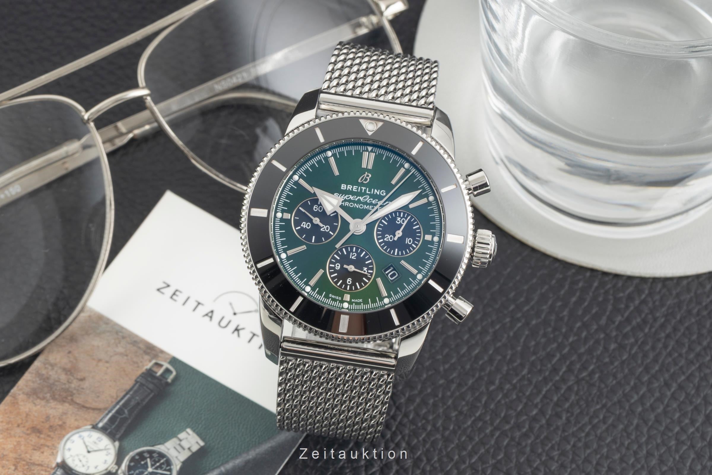 Breitling Superocean 44 Heritage II Green Chronograph Ref. AB01621A1L1S1 B&P [2603400]
