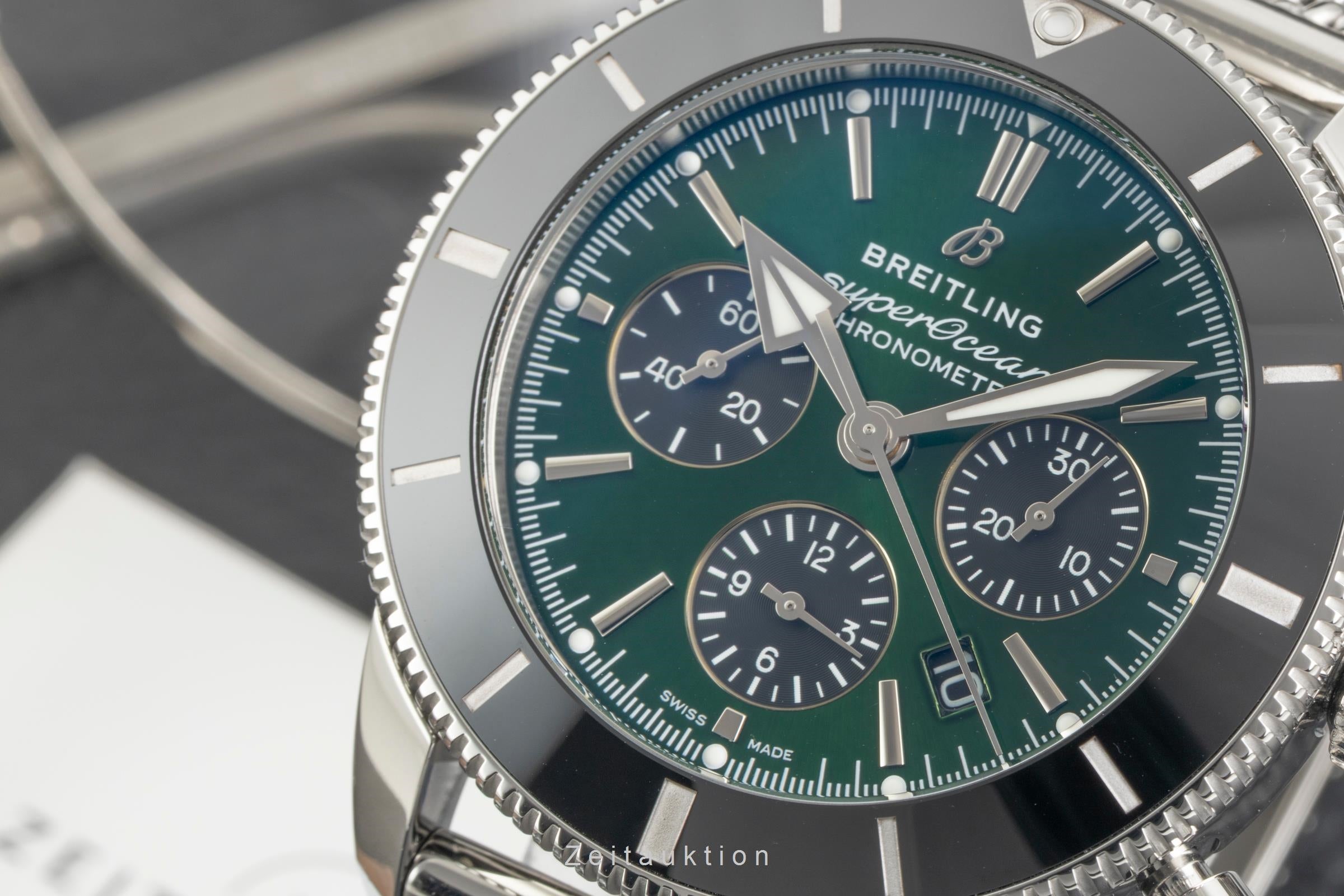 Breitling Superocean 44 Heritage II Green Chronograph Ref. AB01621A1L1S1 B&P [2603400]