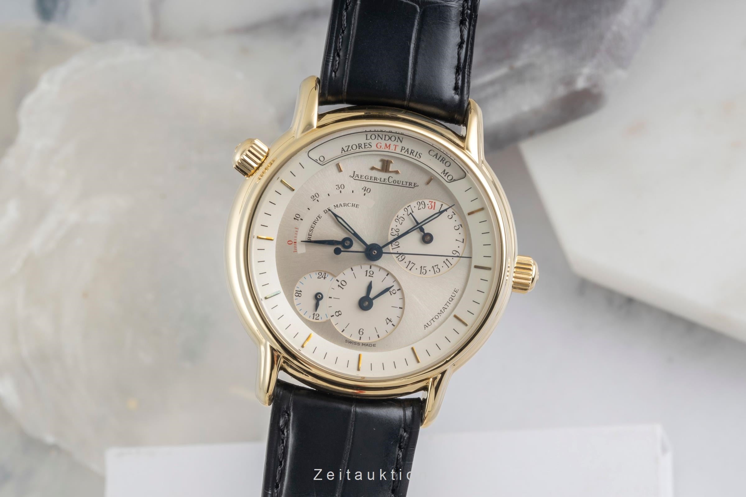 Jaeger LeCoultre Master Geographic 18 ct gold automatic men's watch 169.1.92  [2603402]