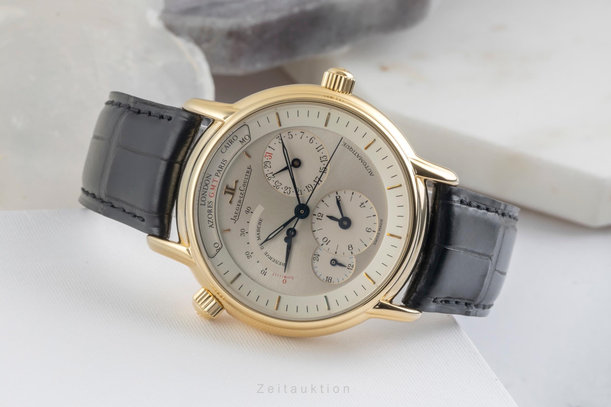 Jaeger LeCoultre Master Geographic 18 ct gold automatic men's watch 169.1.92  [2603402]