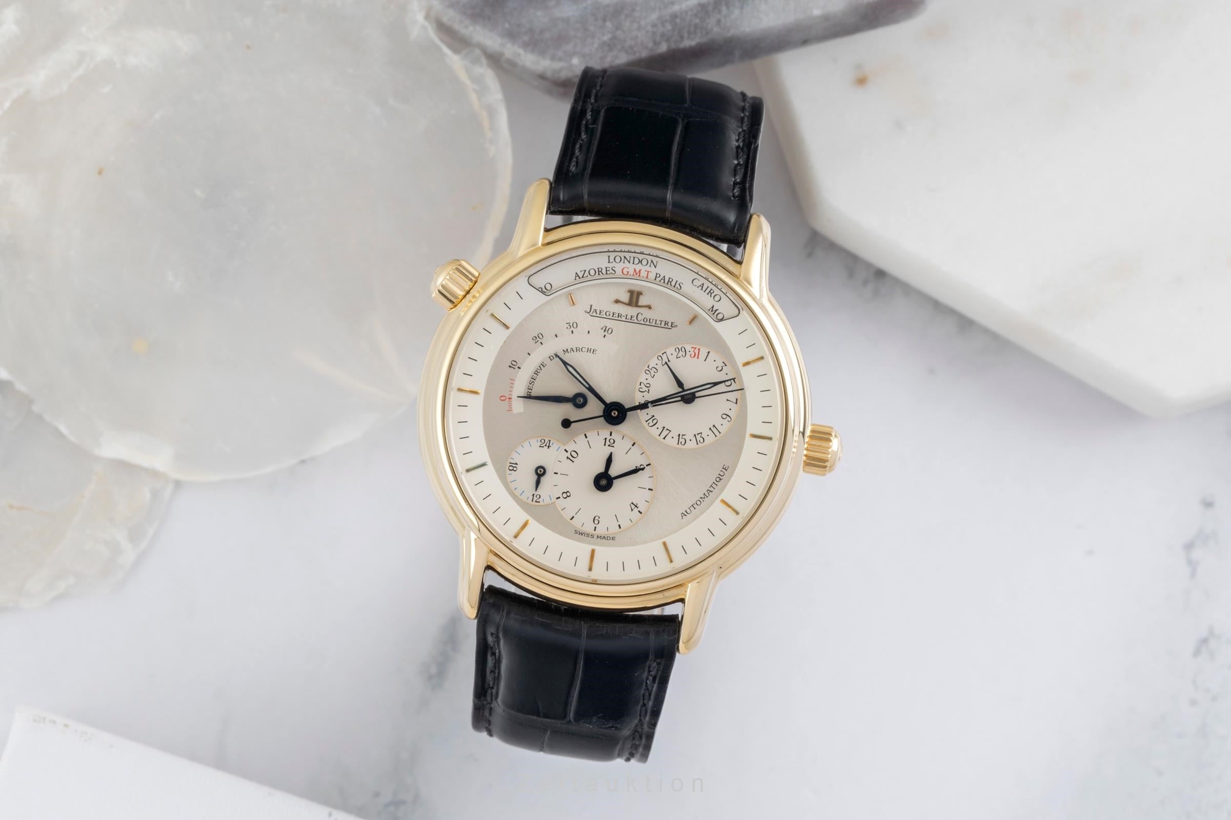 Jaeger LeCoultre Master Geographic 18 ct gold automatic men's watch 169.1.92  [2603402]