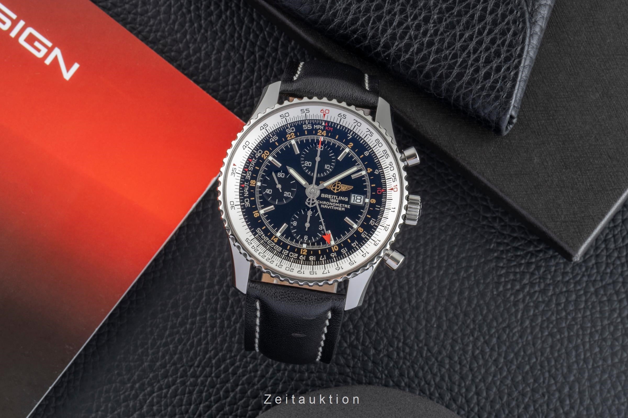 Breitling Navitimer World cronógrafo acero automático reloj para caballeros A24322  [2603403]