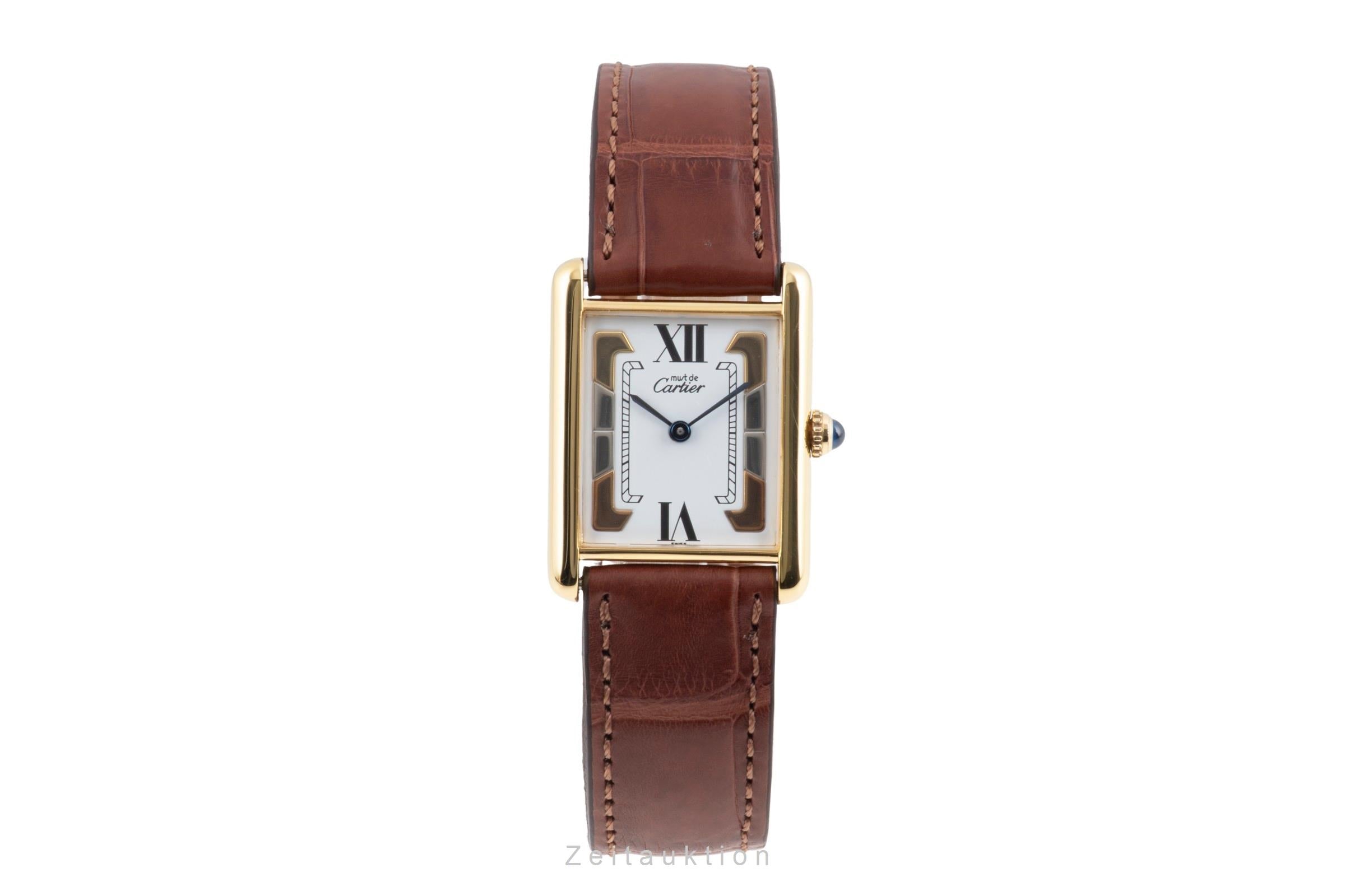 Cartier Tank silver-gilt quartz women's watch W1006254  [2603404]