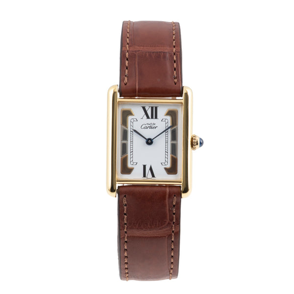 Cartier Tank silver-gilt quartz women's watch W1006254  [2603404]