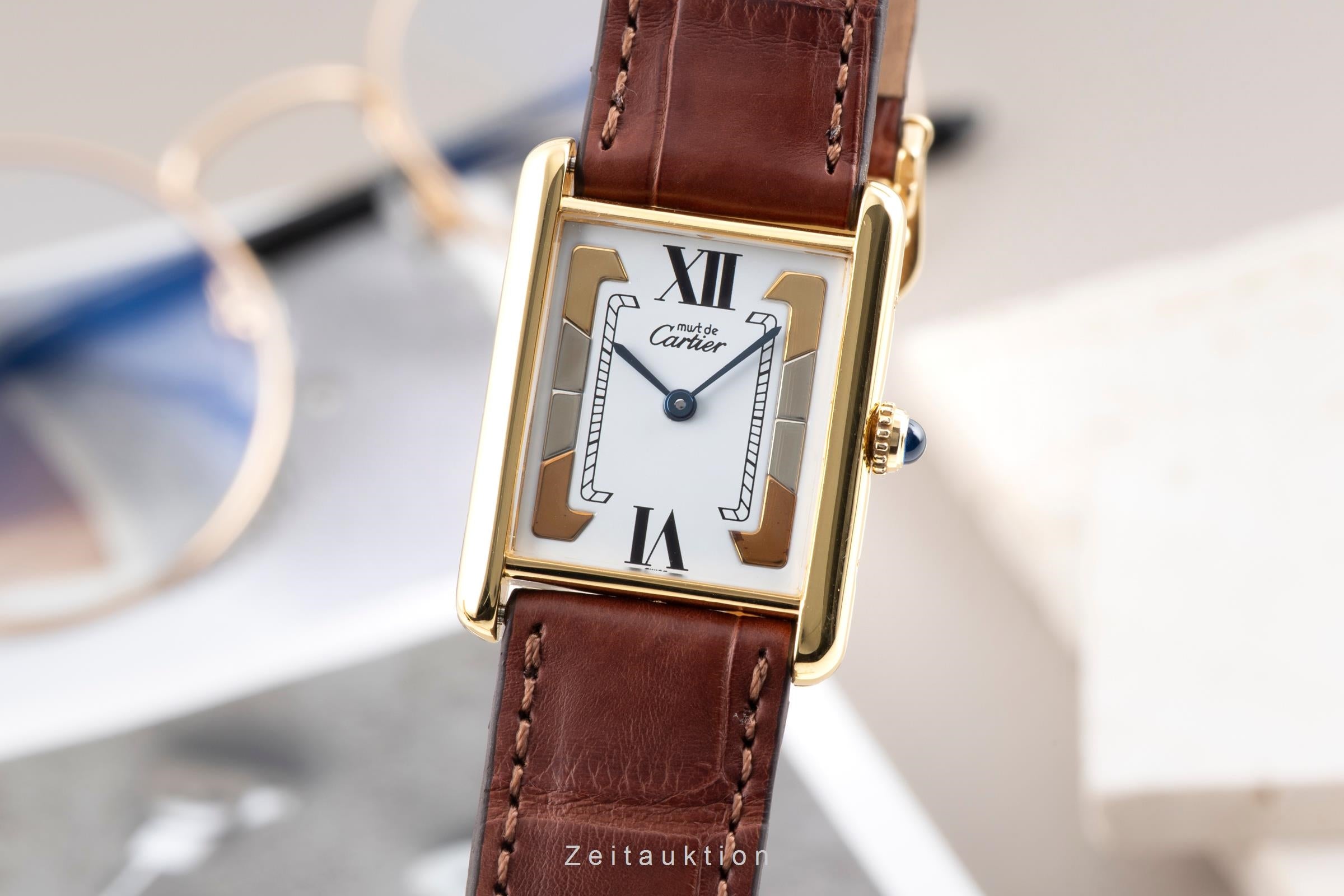 Cartier Tank silver-gilt quartz women's watch W1006254  [2603404]