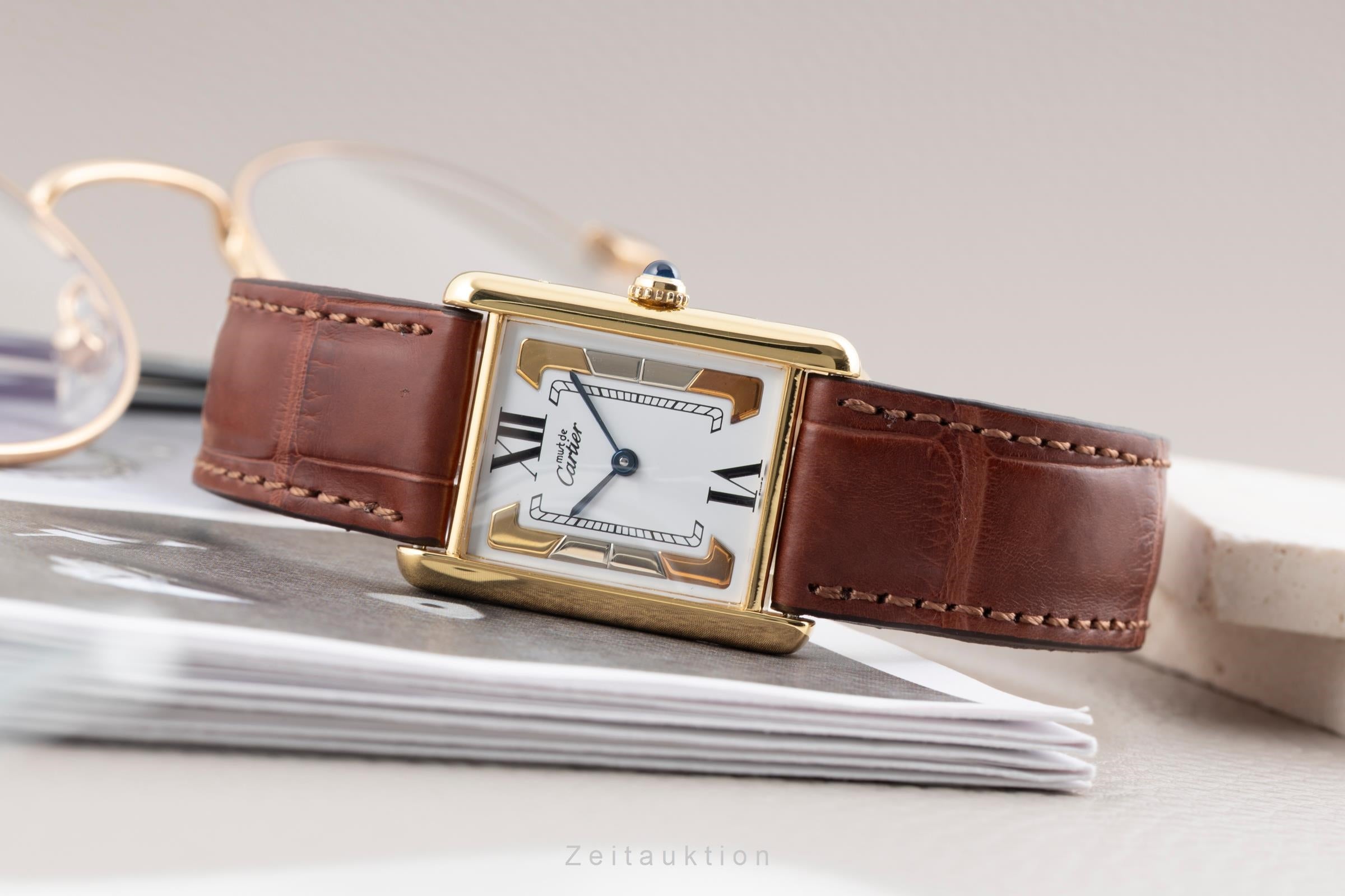 Cartier Tank silver-gilt quartz women's watch W1006254  [2603404]