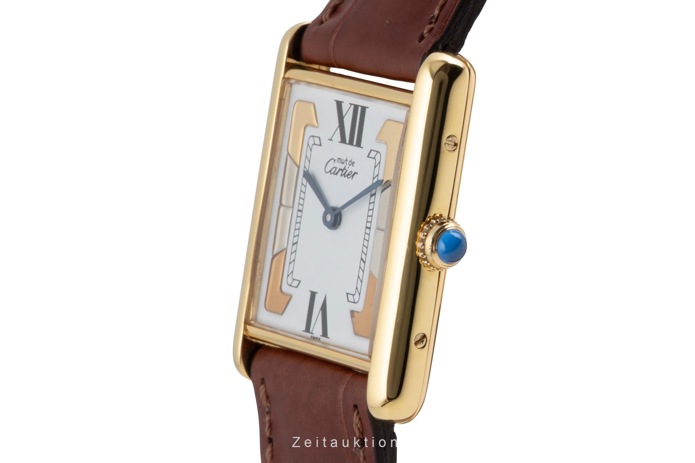 Cartier Tank silver-gilt quartz women's watch W1006254  [2603404]