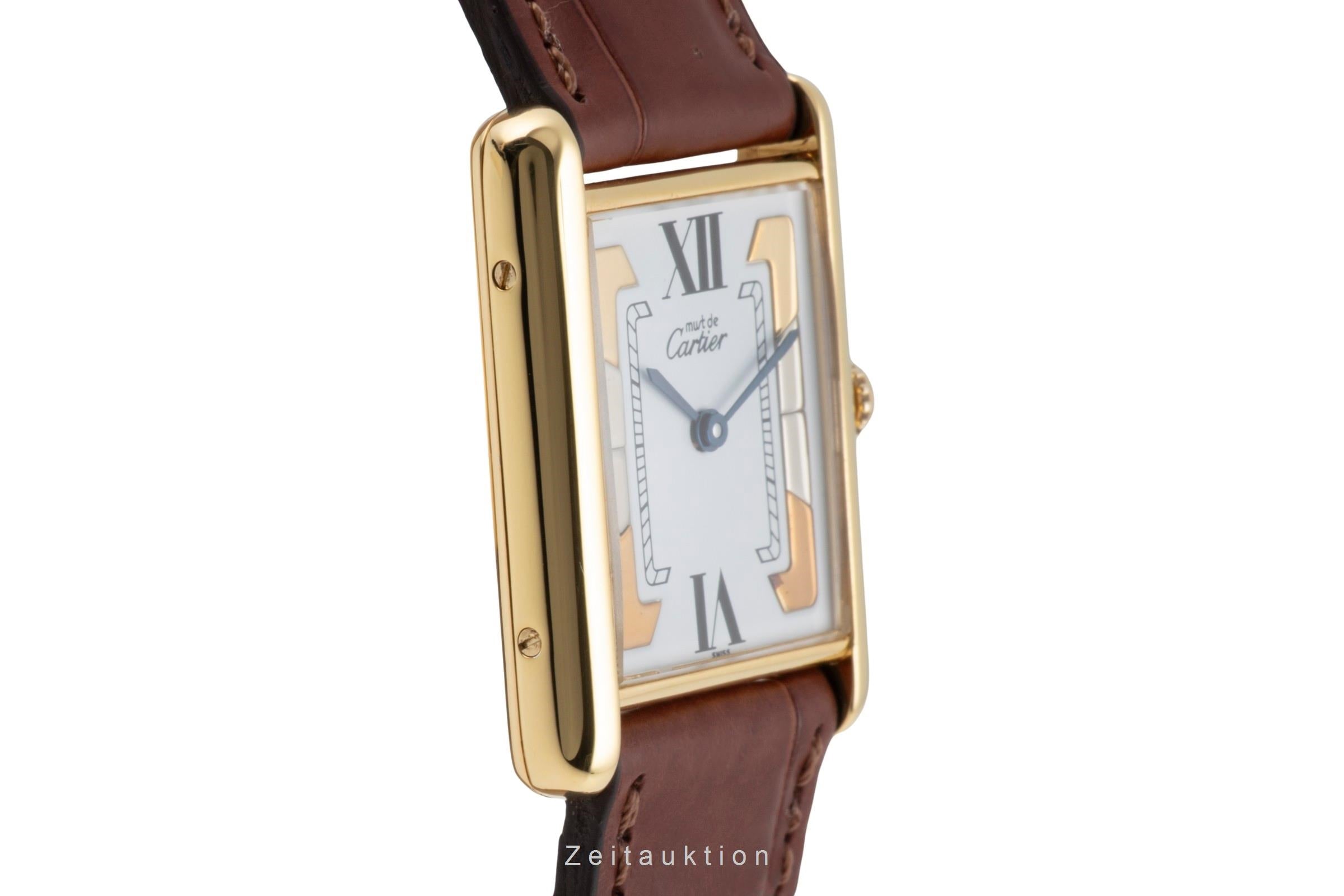 Cartier Tank silver-gilt quartz women's watch W1006254  [2603404]