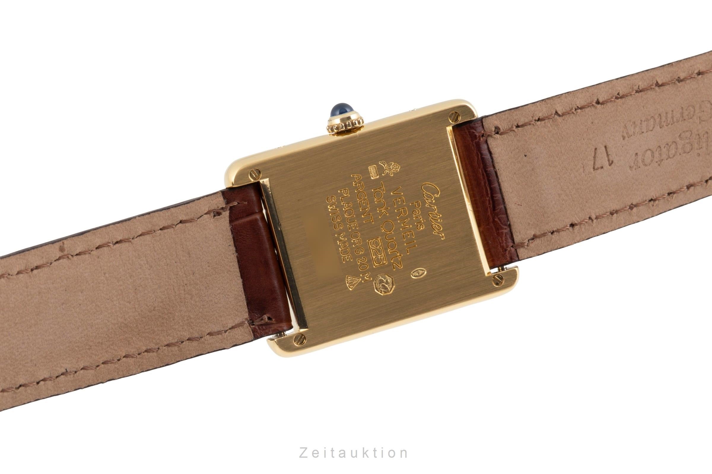 Cartier Tank silver-gilt quartz women's watch W1006254  [2603404]