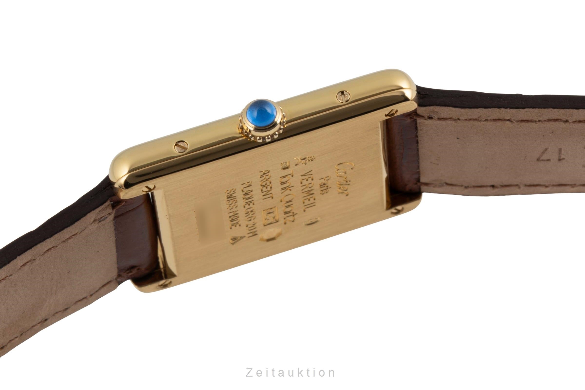 Cartier Tank silver-gilt quartz women's watch W1006254  [2603404]
