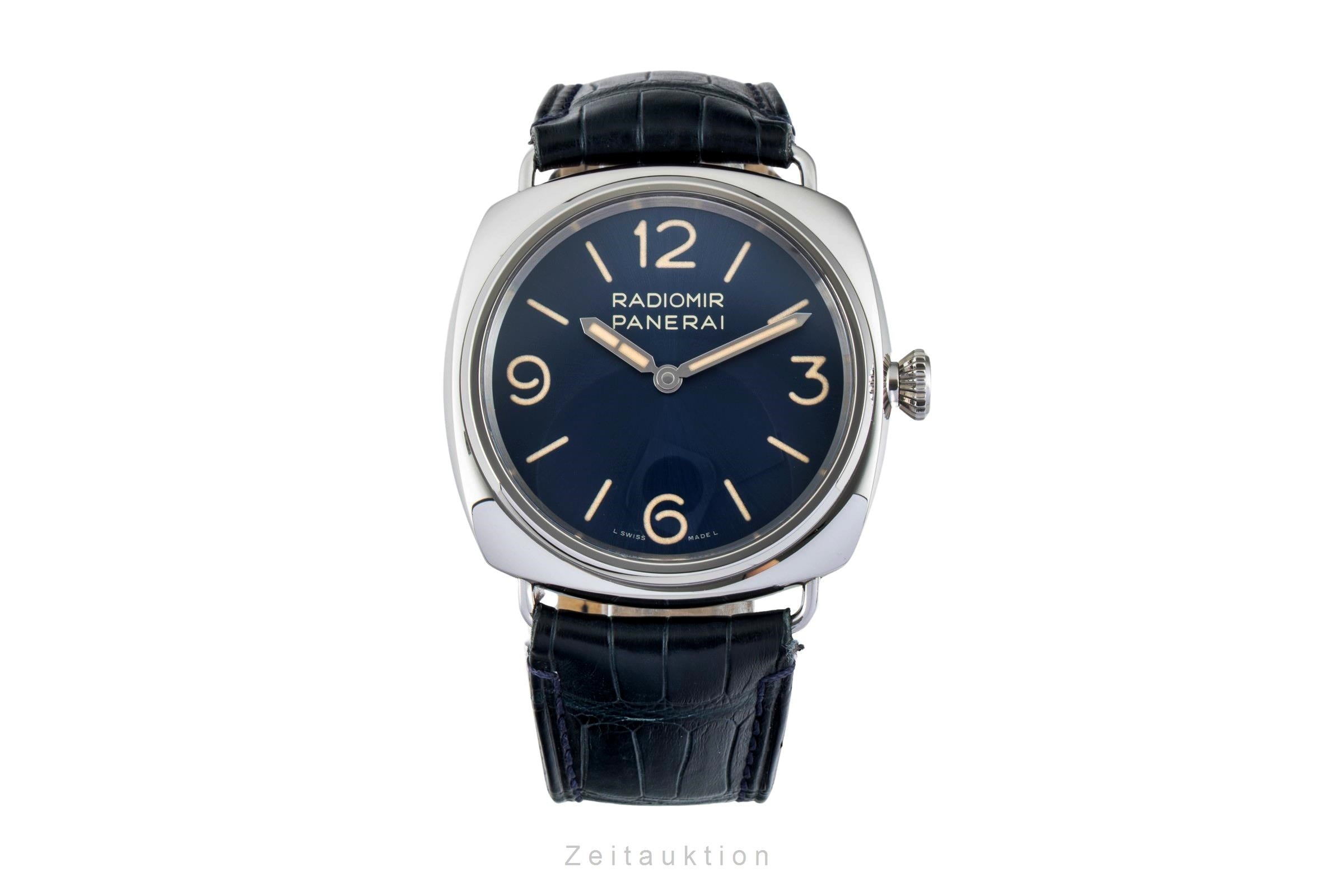 Panerai Radiomir Officine 45 Blue Dial Stahl Handaufzug Herren PAM01383 B&P 2024 [2603408]
