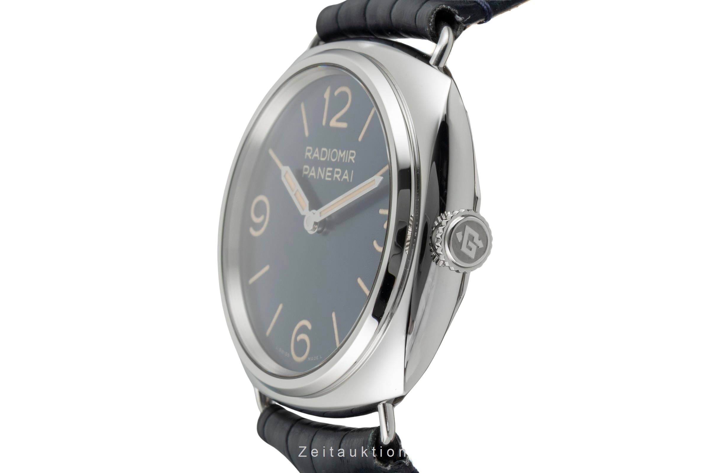 Panerai Radiomir Officine 45 Blue Dial Stahl Handaufzug Herren PAM01383 B&P 2024 [2603408]