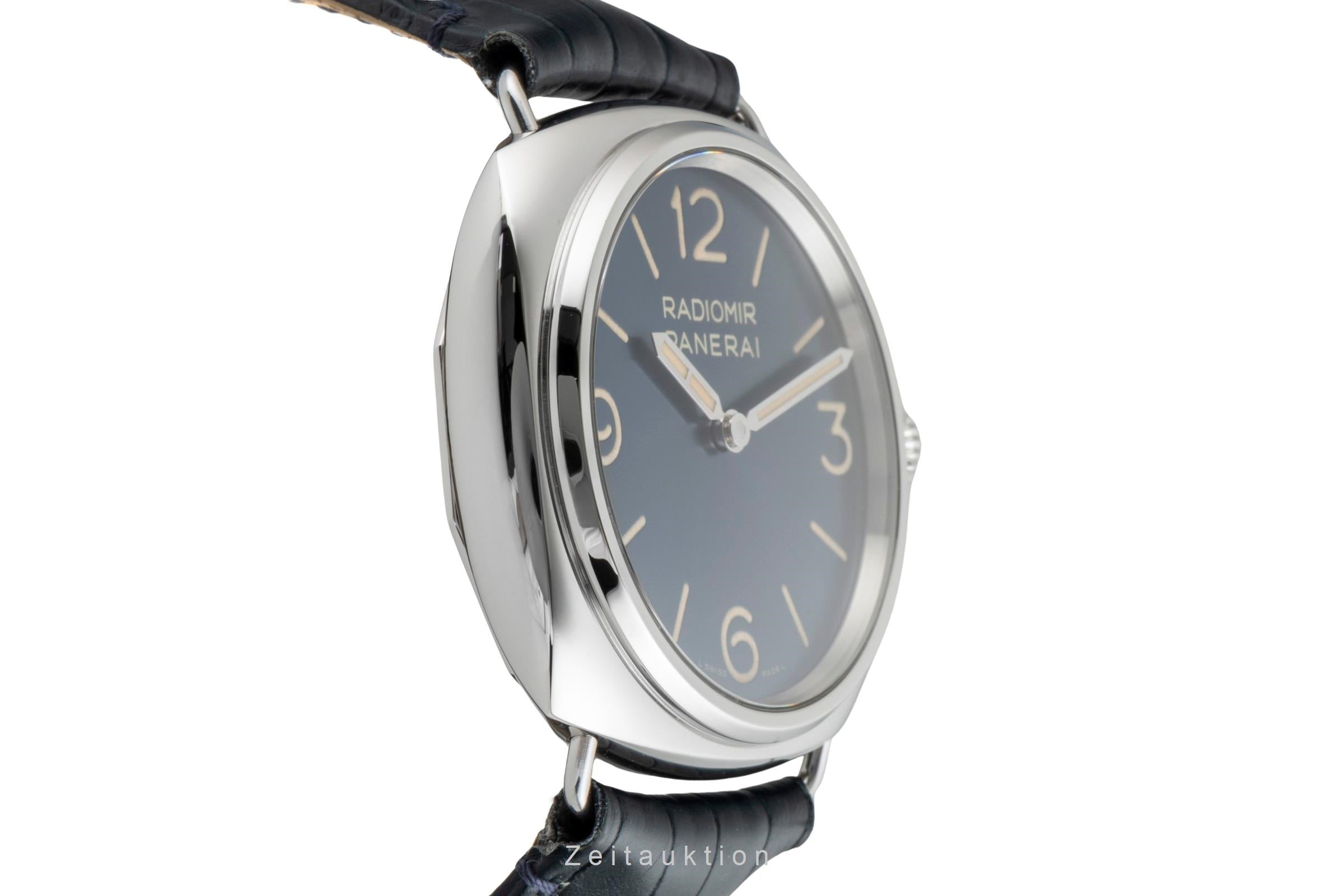 Panerai Radiomir Officine 45 Blue Dial Stahl Handaufzug Herren PAM01383 B&P 2024 [2603408]