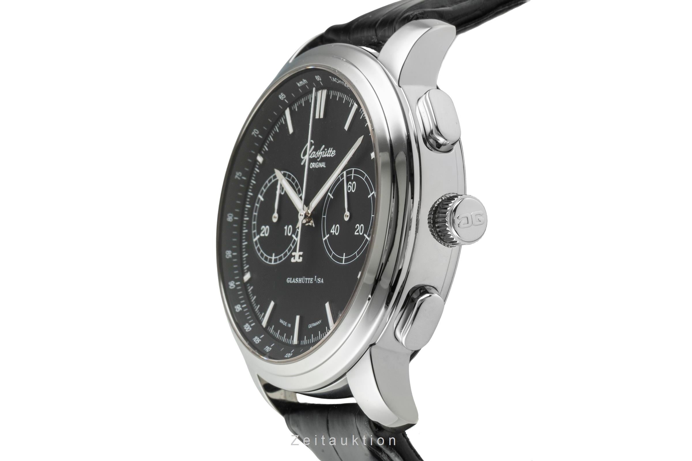 Glashütte Senator cronógrafo acero automático reloj para caballeros 1-39-34-20-42-04  [2603409]