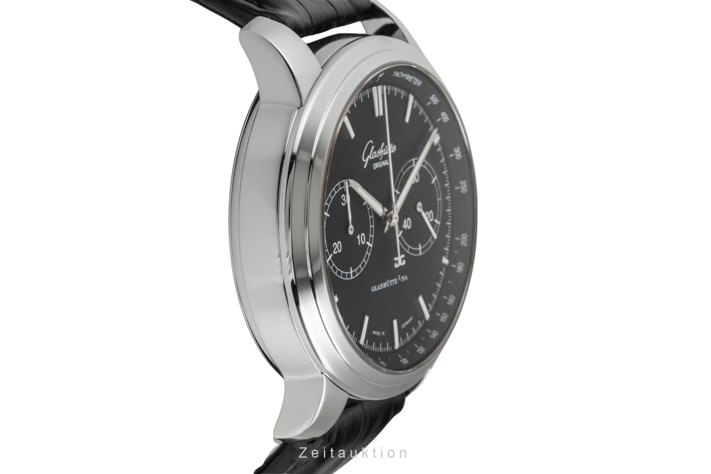Glashütte Senator cronógrafo acero automático reloj para caballeros 1-39-34-20-42-04  [2603409]