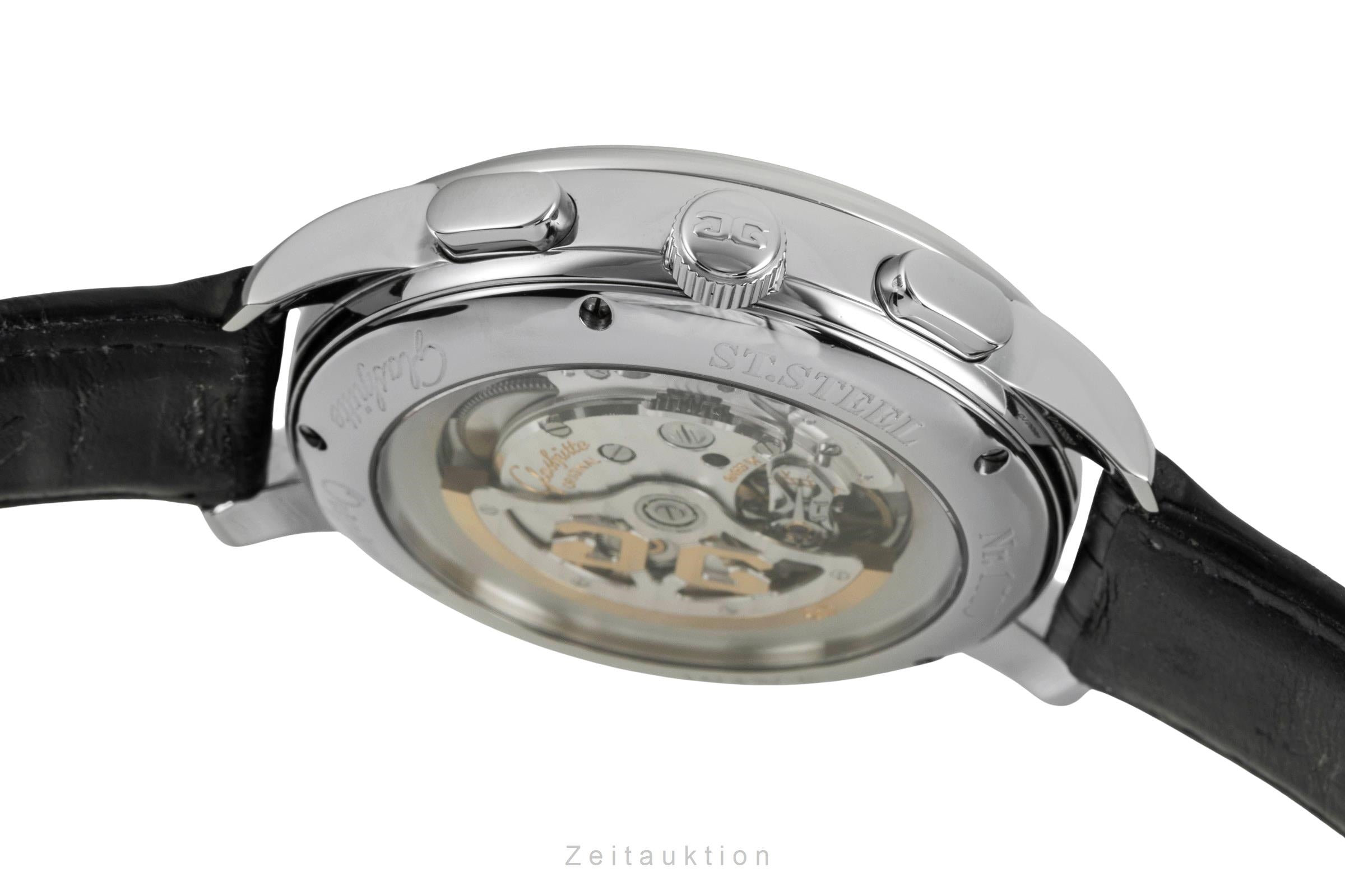 Glashütte Senator cronógrafo acero automático reloj para caballeros 1-39-34-20-42-04  [2603409]
