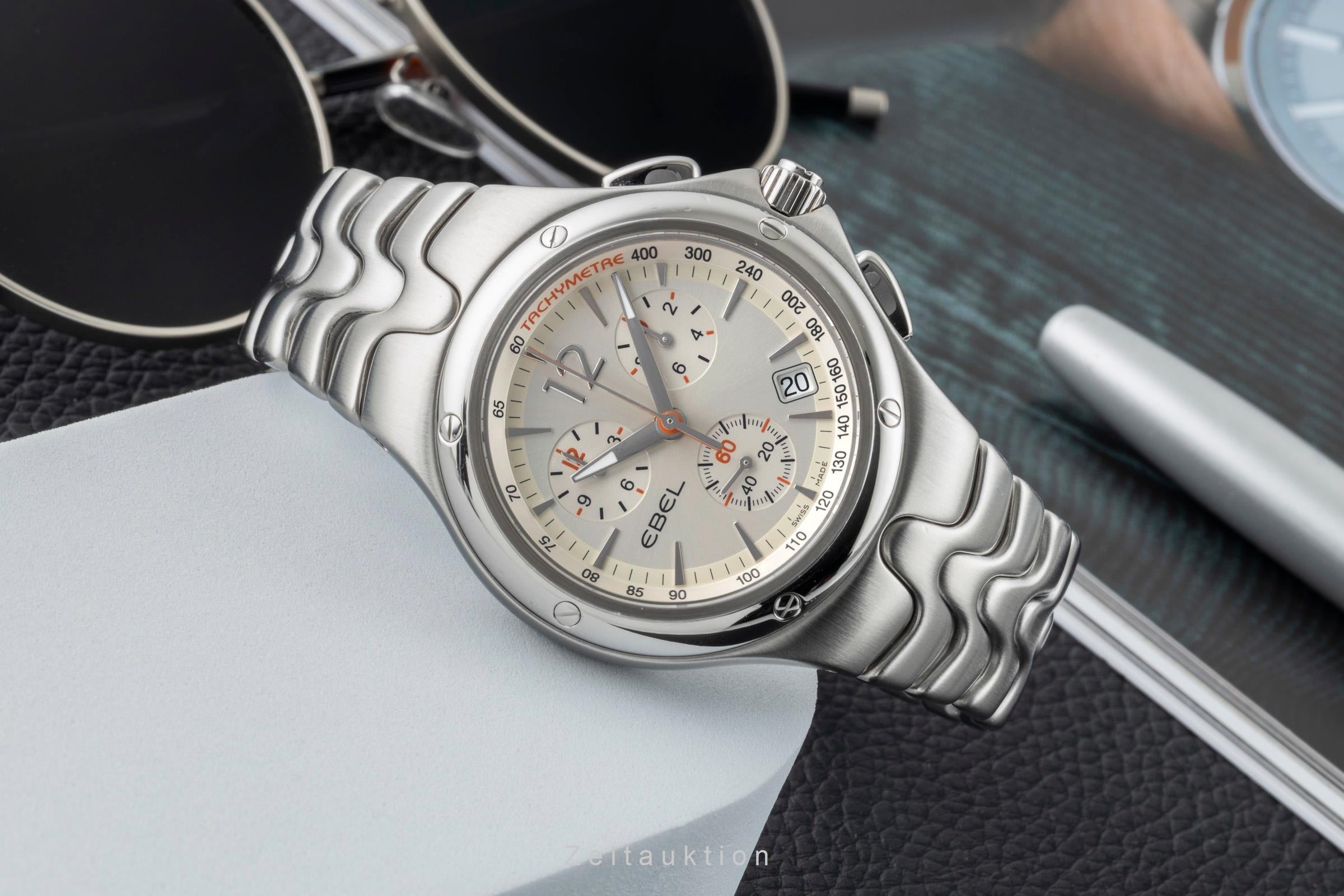 Ebel Sportwave Chronograph Stahl Quarz Herrenuhr Ref. E9251K51 Box  [2603414]