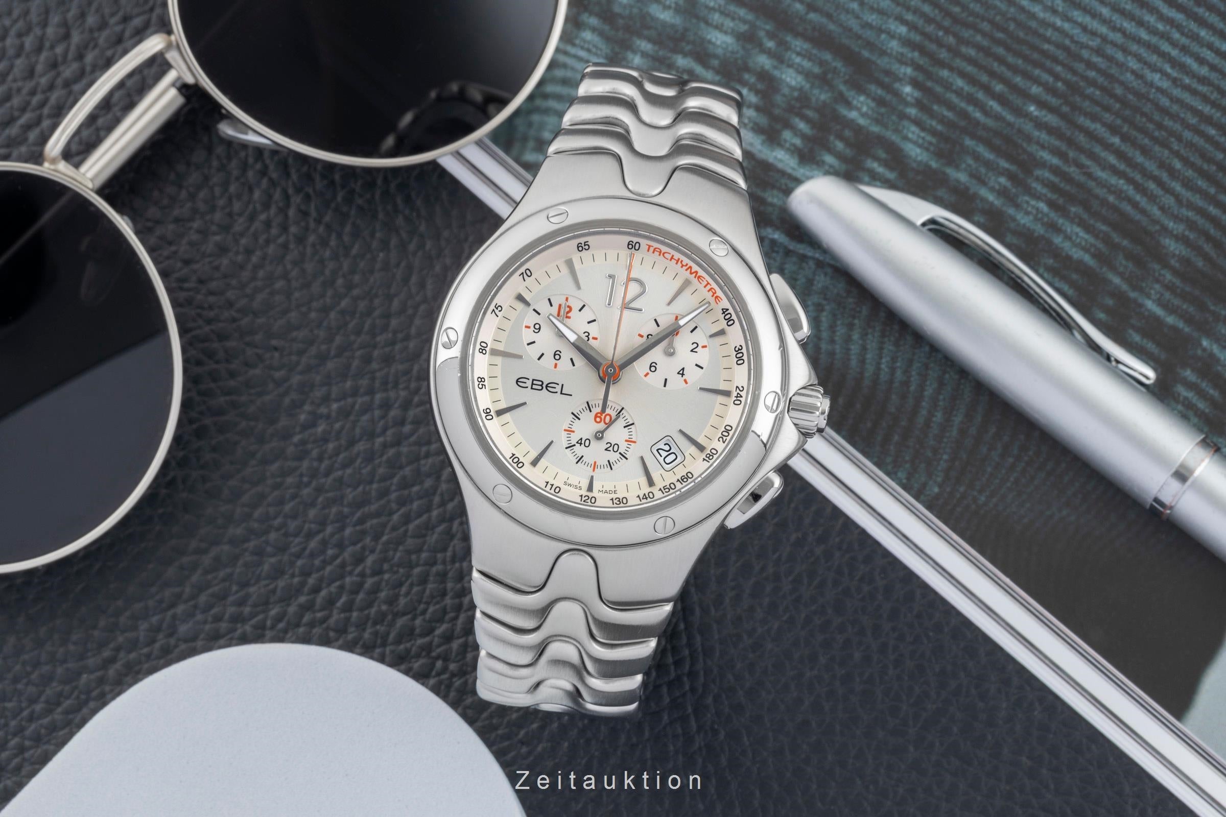 Ebel Sportwave Chronograph Stahl Quarz Herrenuhr Ref. E9251K51 Box  [2603414]